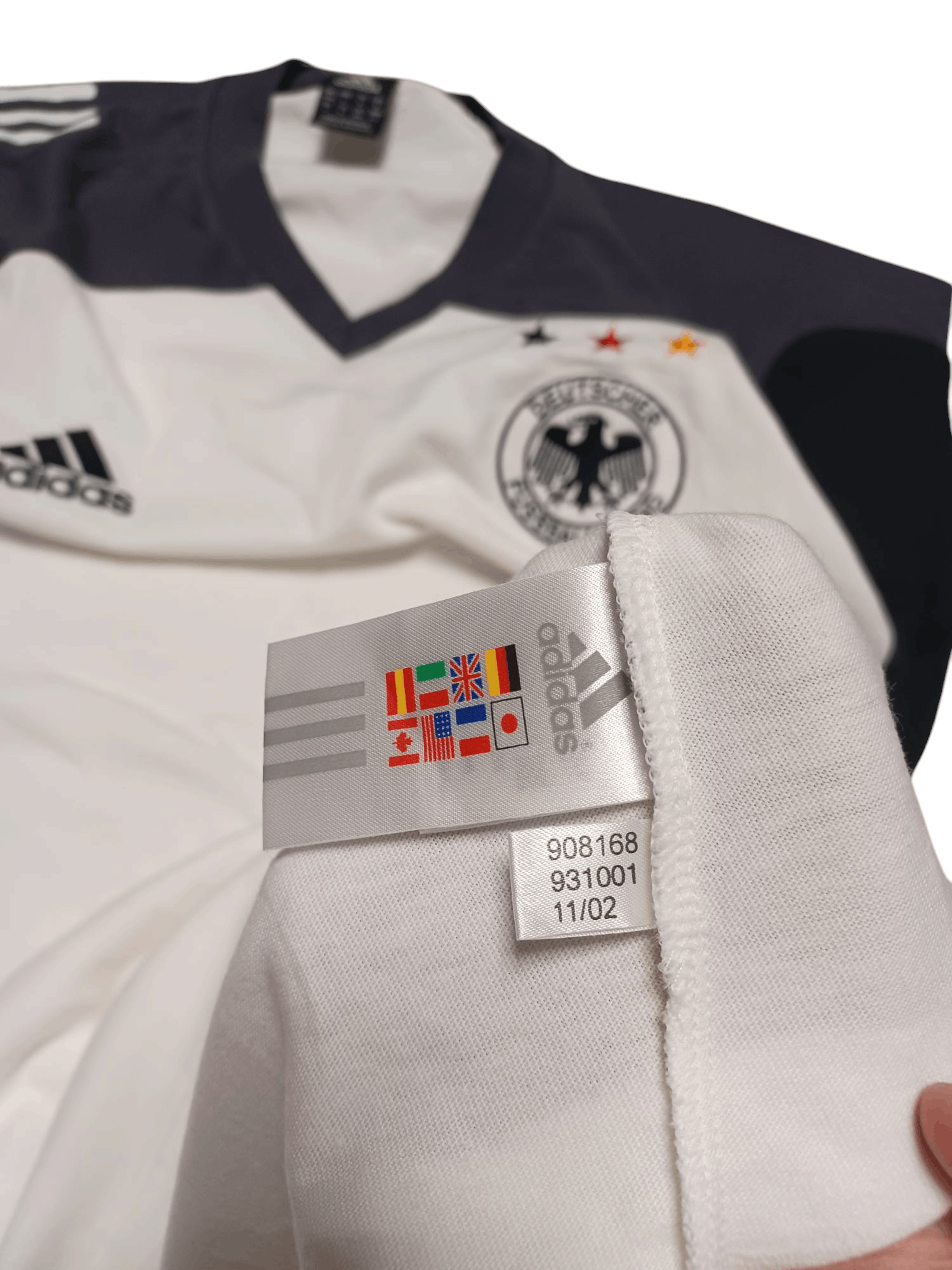 Adidas GERMANY ADIDAS VINTAGE 2002 WORLD CUP FIFA TRAINING TEE Size US L / EU 52-54 / 3 - 5 Thumbnail