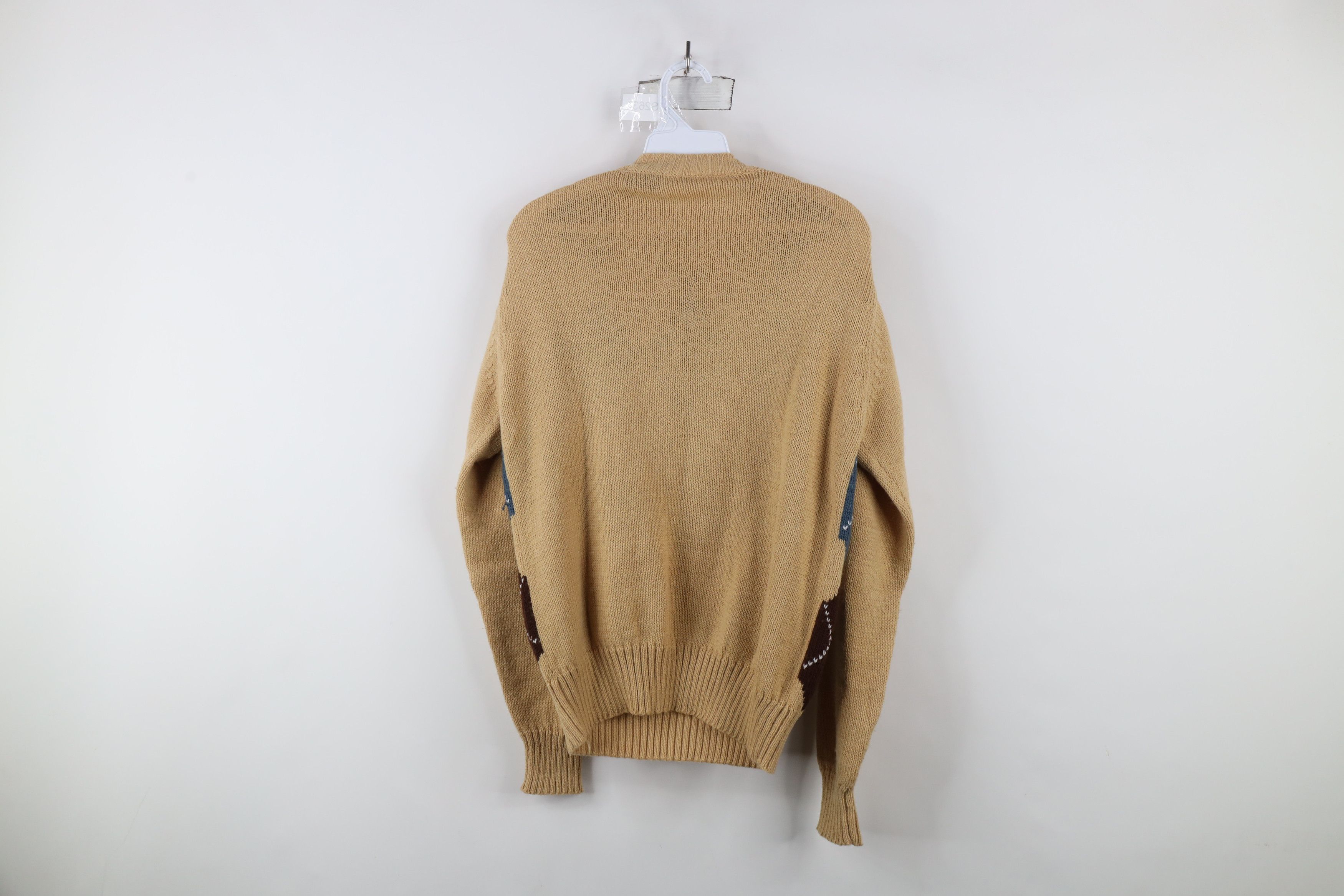 Vintage × Wrangler Vintage 70s 80s Wrangler Diamond Knit Crewneck Sweater Beige Size US M / EU 48-50 / 2 - 8 Thumbnail