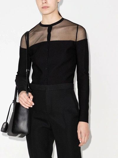 Alexander McQueen o1y0325 Cardigan in Black Size S / US 4 / IT 40 - 2 Thumbnail