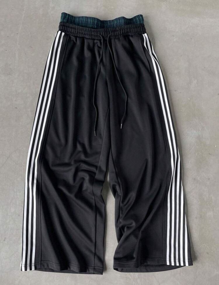Japanese Brand DRIP Wide Leg Stripe Y2K Sweatpants Size US 31 - 3 Thumbnail