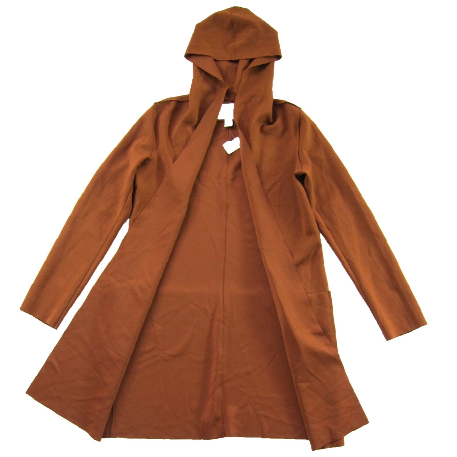 Vintage Nike Carolina Belle Montreal Trench Coat Jacket Open Hooded Brown Stretch XS Women Long Jacket coats Size XS / US 0-2 / IT 36-38 - 5 Thumbnail