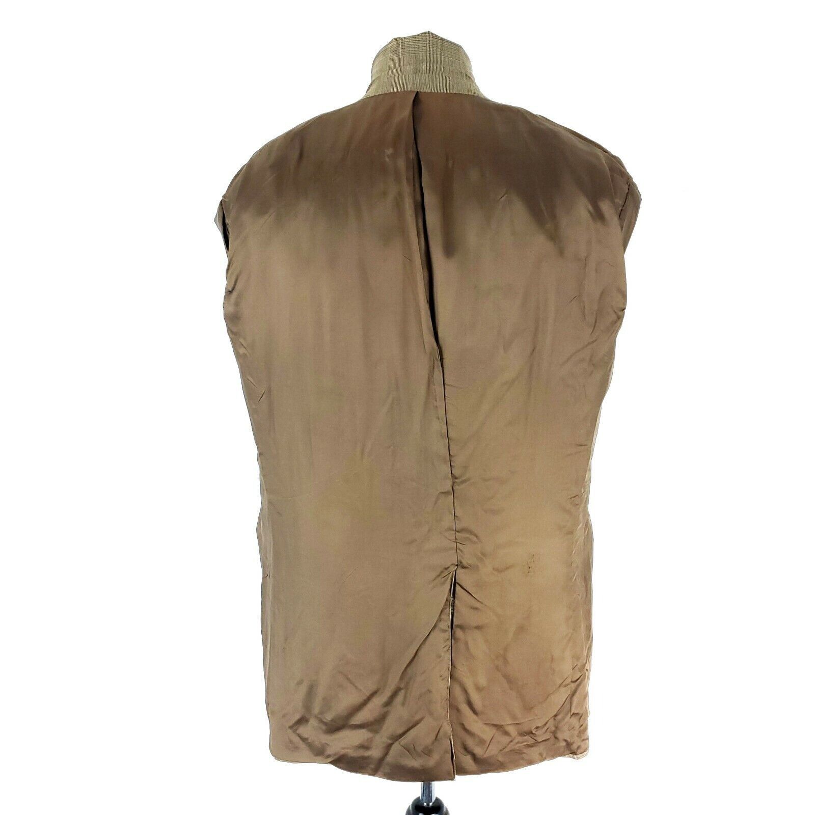 Ralph Lauren Chaps Ralph Lauren Wool 2 Button Blazer 42L Brown Glen Plaid Size 42L - 11 Thumbnail