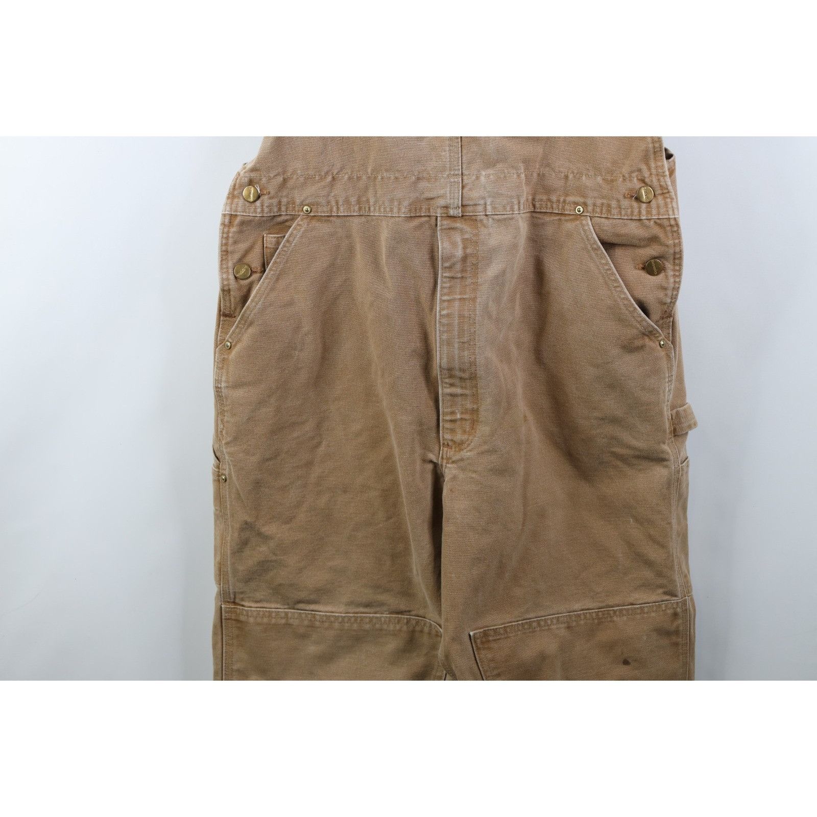 Carhartt Vintage Y2K Carhartt Faded Double Knee Canvas Overalls Size US 36 / EU 52 - 3 Thumbnail