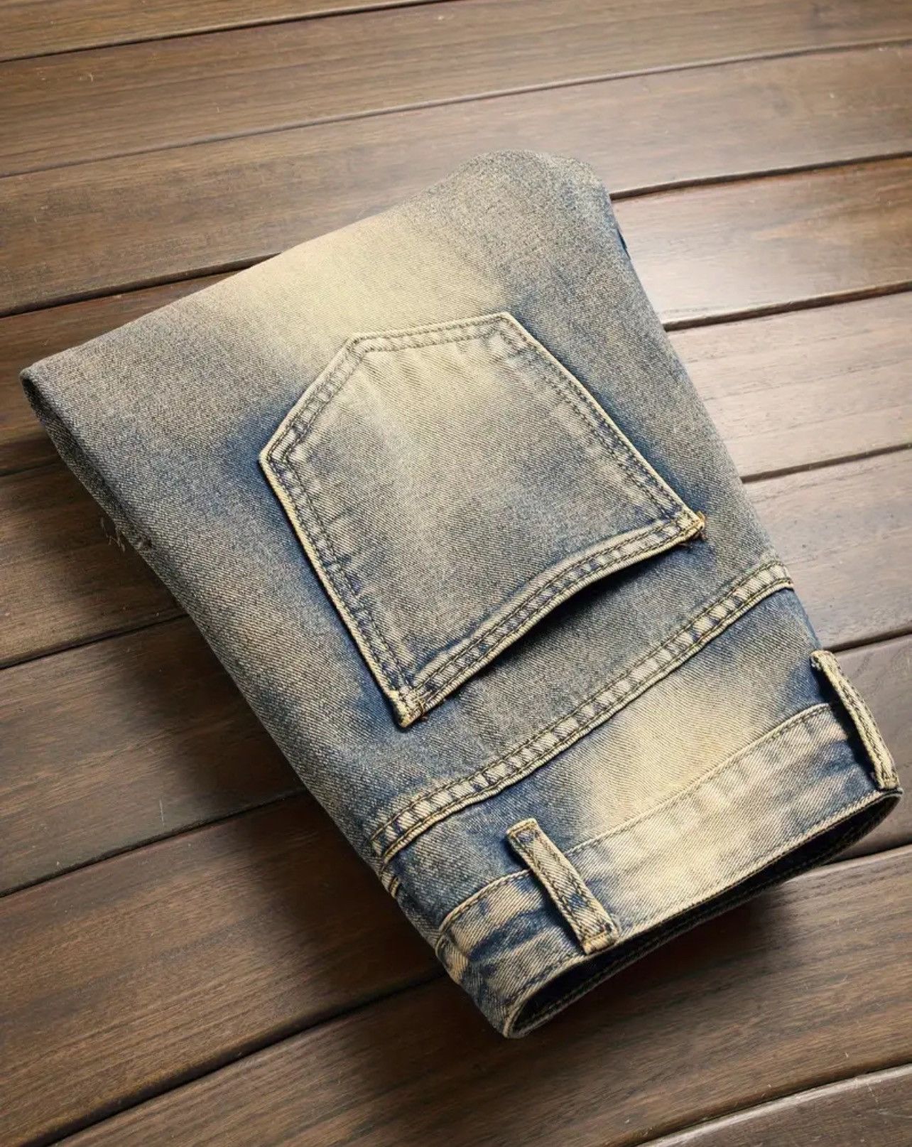 Designer × Vintage Men's Vintage Style Ripped Jeans Size US 44 / EU 60 - 2 Thumbnail