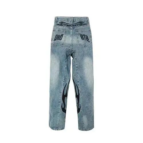 Japanese Brand × Jean Vintage washed print design rare casual jeans Size US 32 / EU 48 - 3 Thumbnail