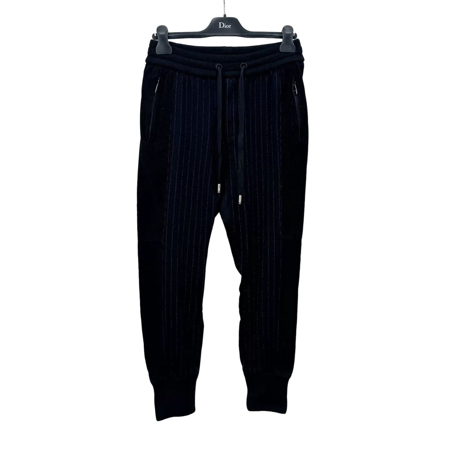 Dolce & Gabbana Dolce & Gabbana Pinstripe Wool Blend Joggers 46 Size US 30 / EU 46 - 1 Thumbnail