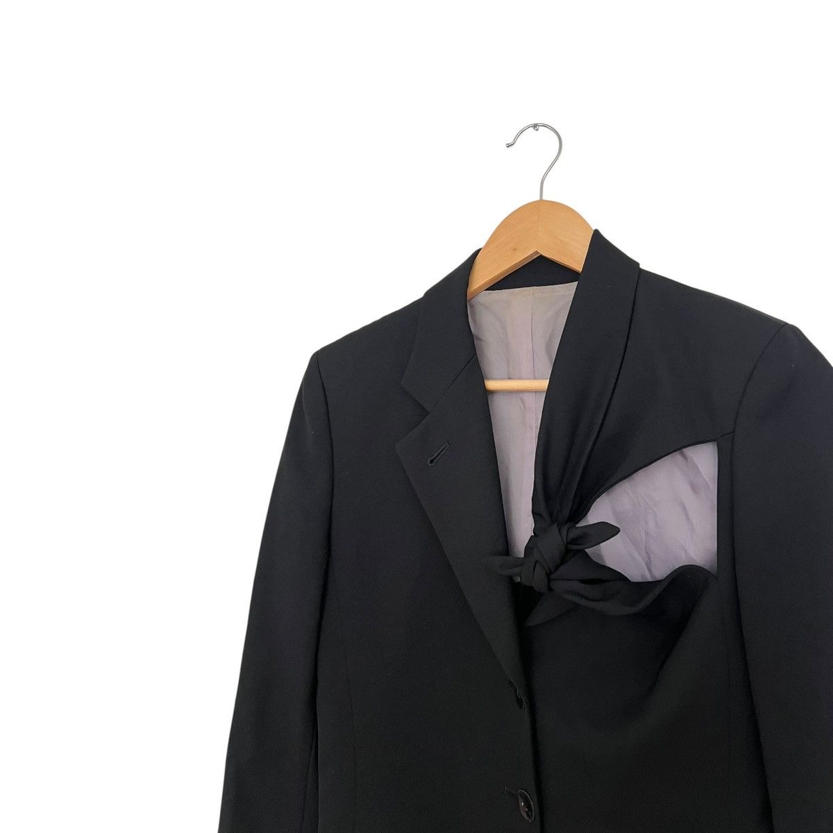 Jean Paul Gaultier Jean paul gaultier cut-out knot lapel blazer Size S / US 4 / IT 40 - 2 Thumbnail