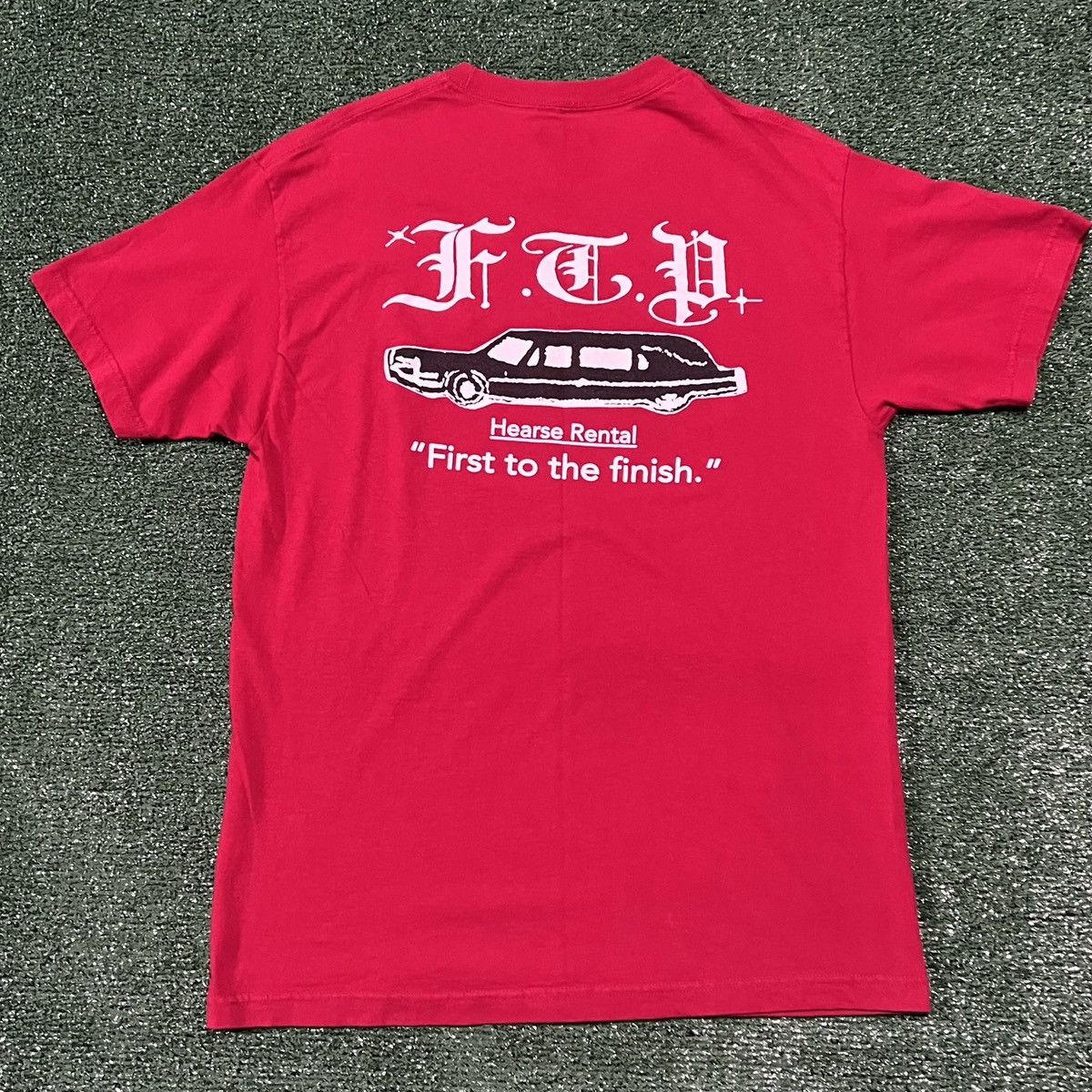 Fuck The Population FTP “Hearse Rental” T-Shirt (Red) Size US L / EU 52-54 / 3 - 2 Thumbnail