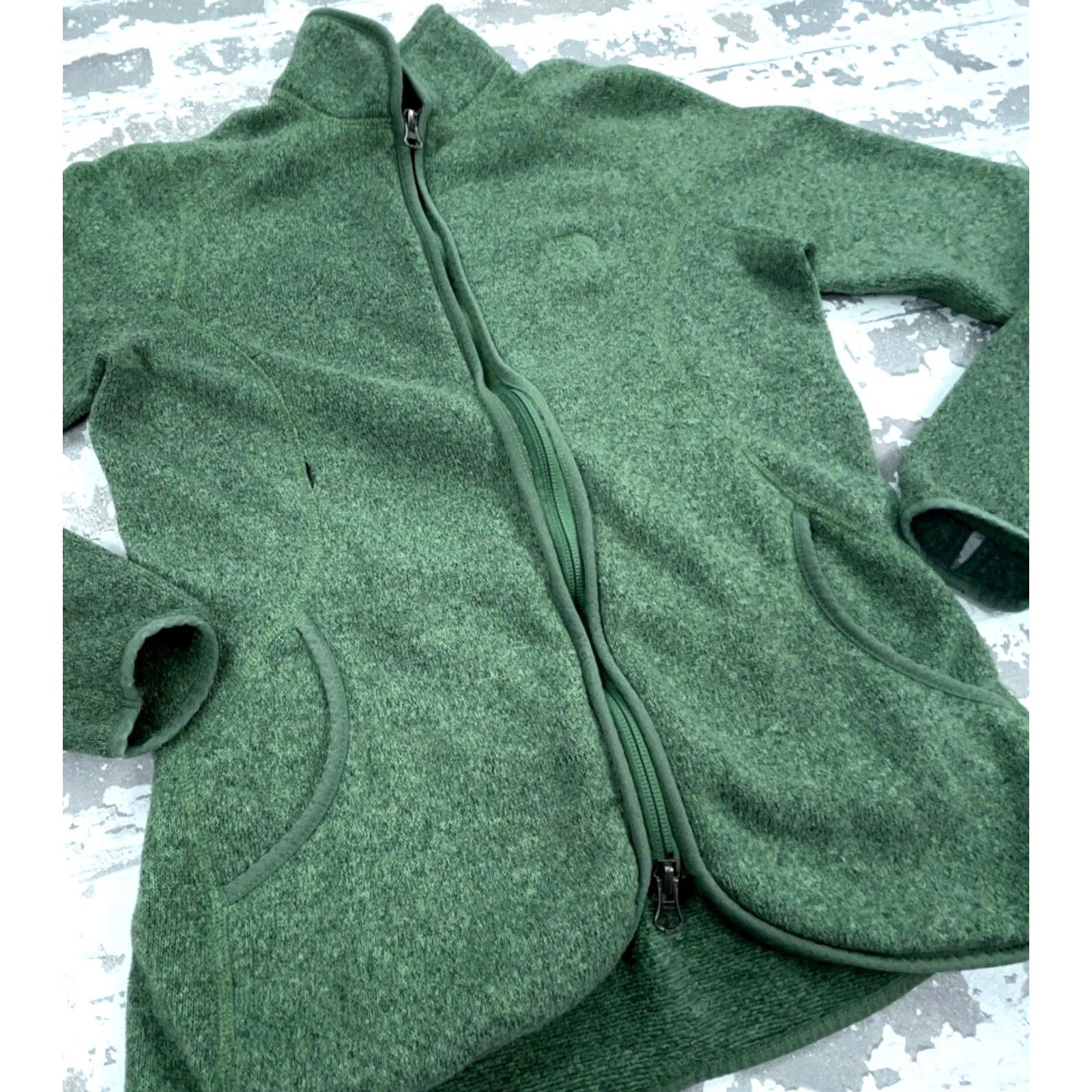 The North Face VINTAGE North Face Jacket Women Small Green Fleece Full Zip Size S / US 4 / IT 40 - 2 Thumbnail