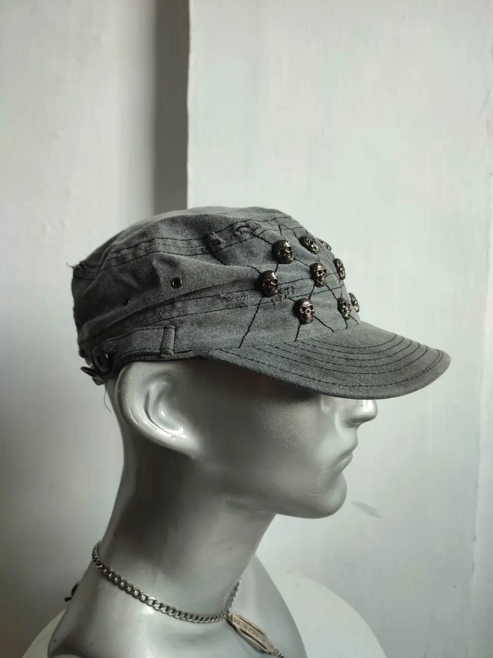 Other Egoist Skull Skeleton Punk Distressed Hats Size ONE SIZE - 3 Thumbnail