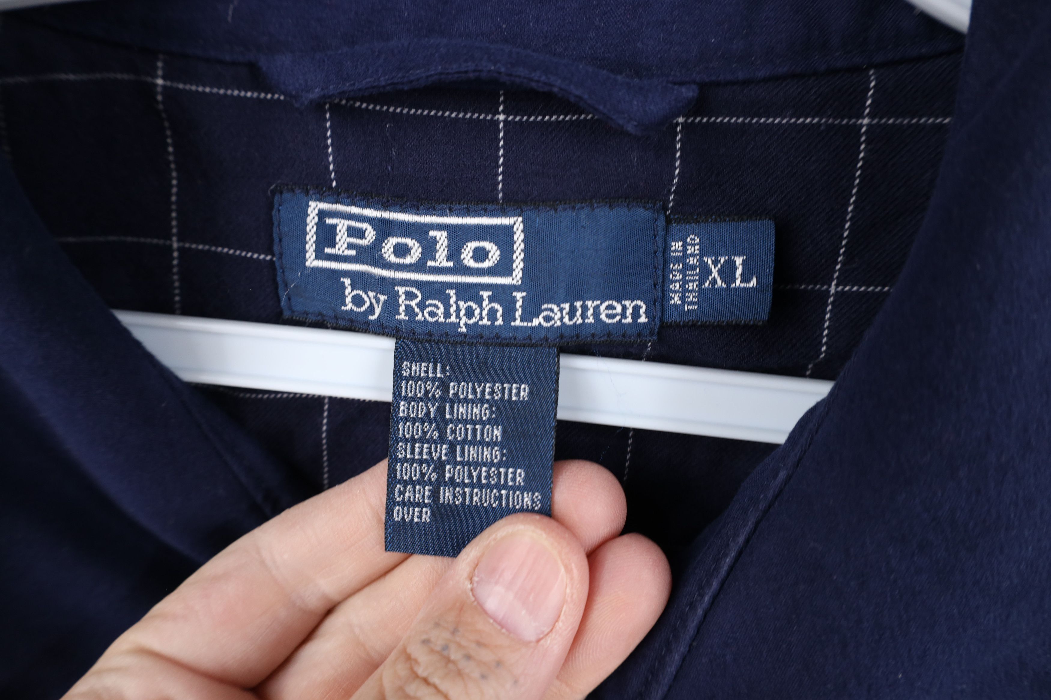 Ralph Lauren Vintage 90s Ralph Lauren Microfiber Bomber Jacket Navy Blue Size US XL / EU 56 / 4 - 10 Thumbnail