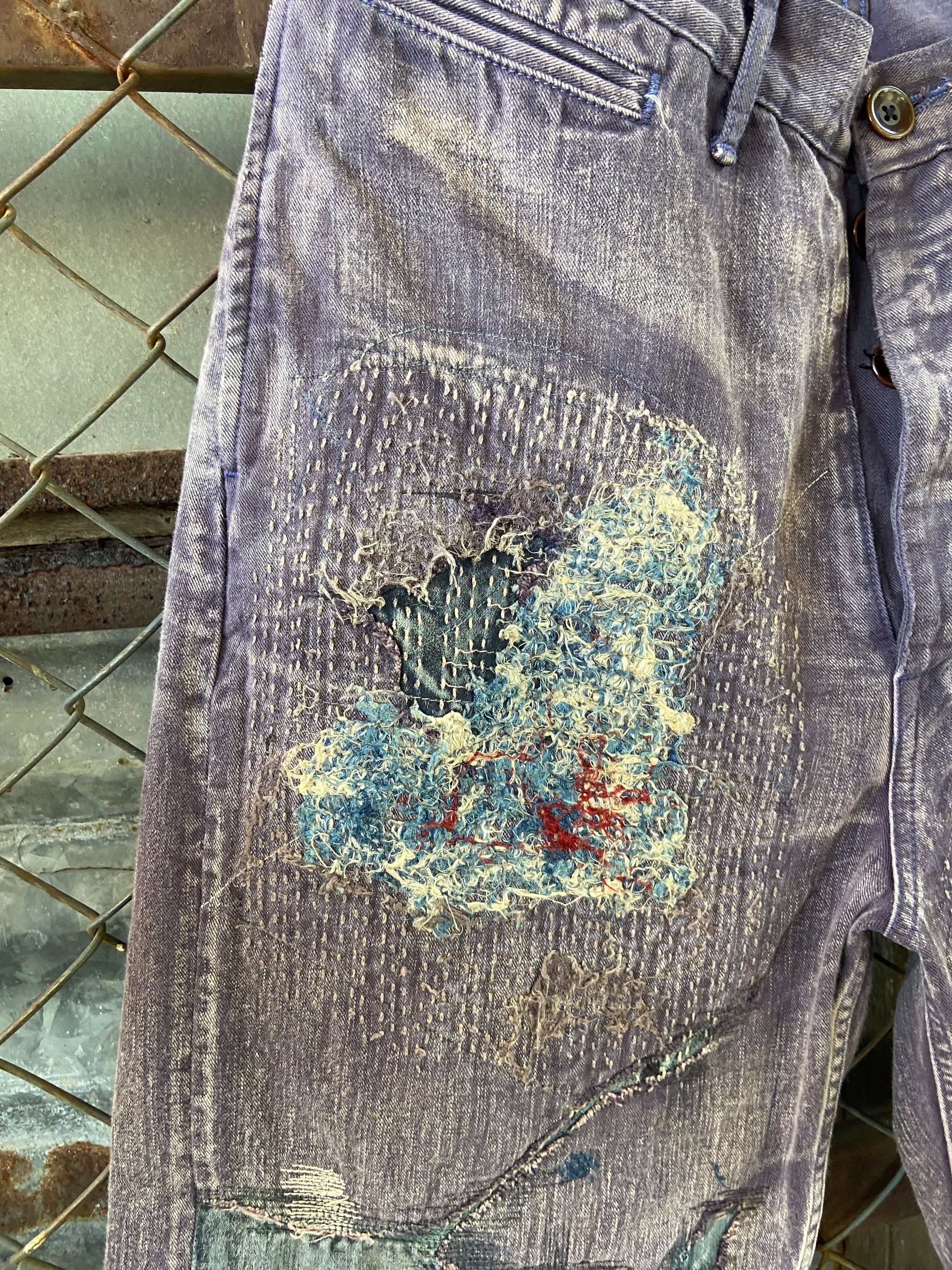 Kapital Rare* Kapital Kountry Boro pants Yagu damages chino Sashiko Size US 31 - 17 Thumbnail