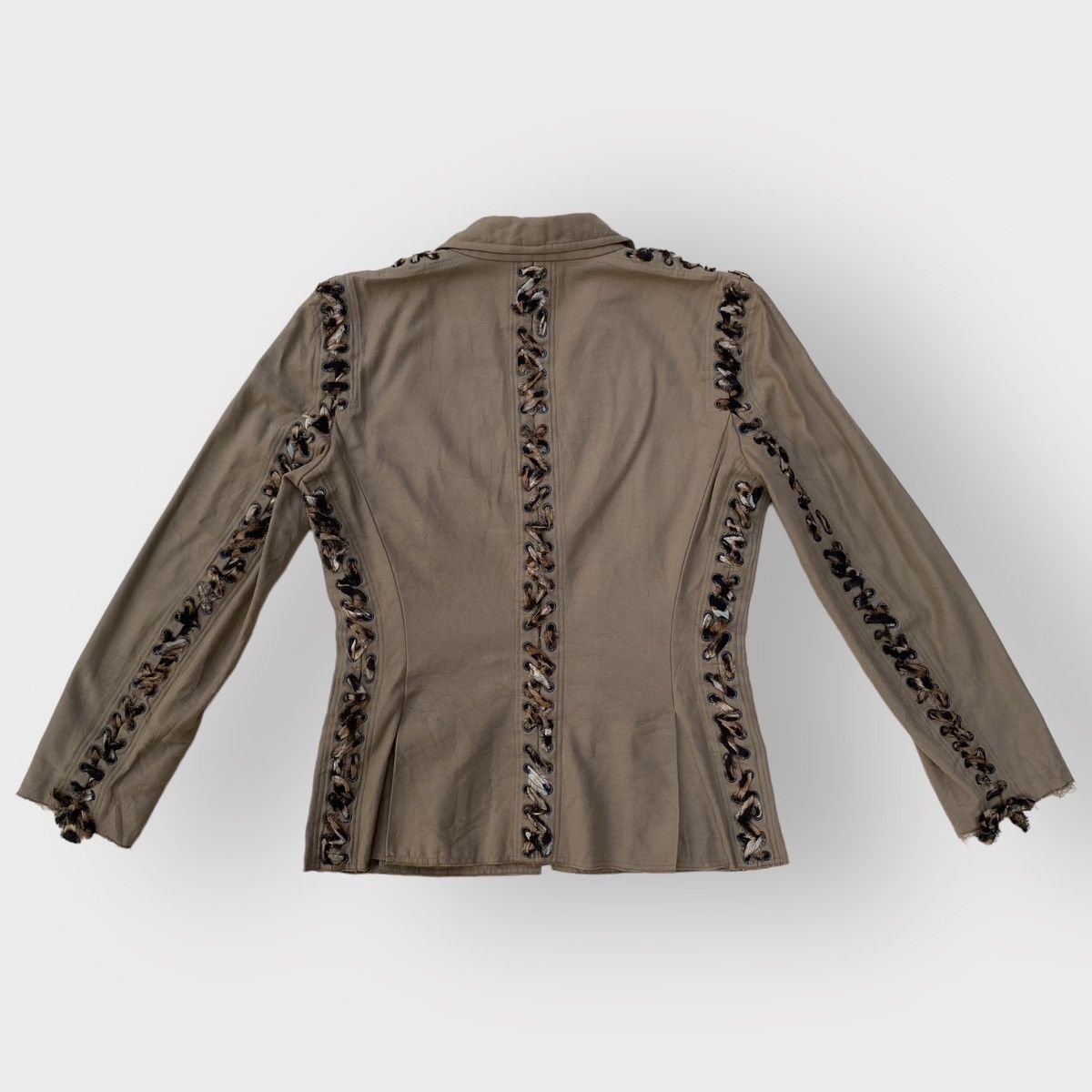 Tom Ford × Yves Saint Laurent Vintage SS02 Safari Cheetah Lace Up Blazer By Tom Ford Size S / US 4 / IT 40 - 6 Thumbnail