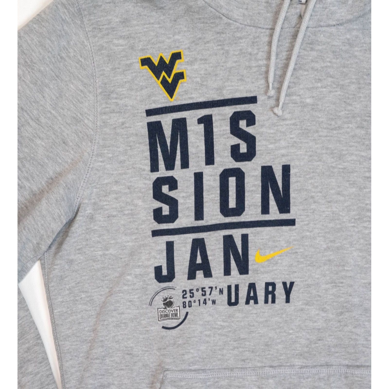 Nike Nike WVU West Virginia Mountaineers Hoodie Mens S Gray Pullover Sweatshirt NCAA Collegewear Size US S / EU 44-46 / 1 - 2 Thumbnail