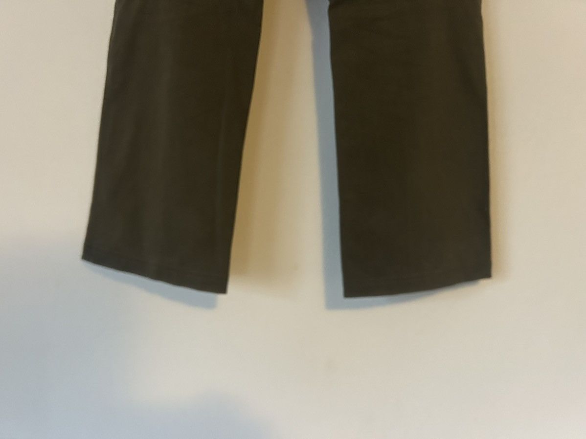 Prada Prada Olive Cotton Blend Flared Trousers w/ Leather Accents Size US 32 / EU 48 - 9 Thumbnail