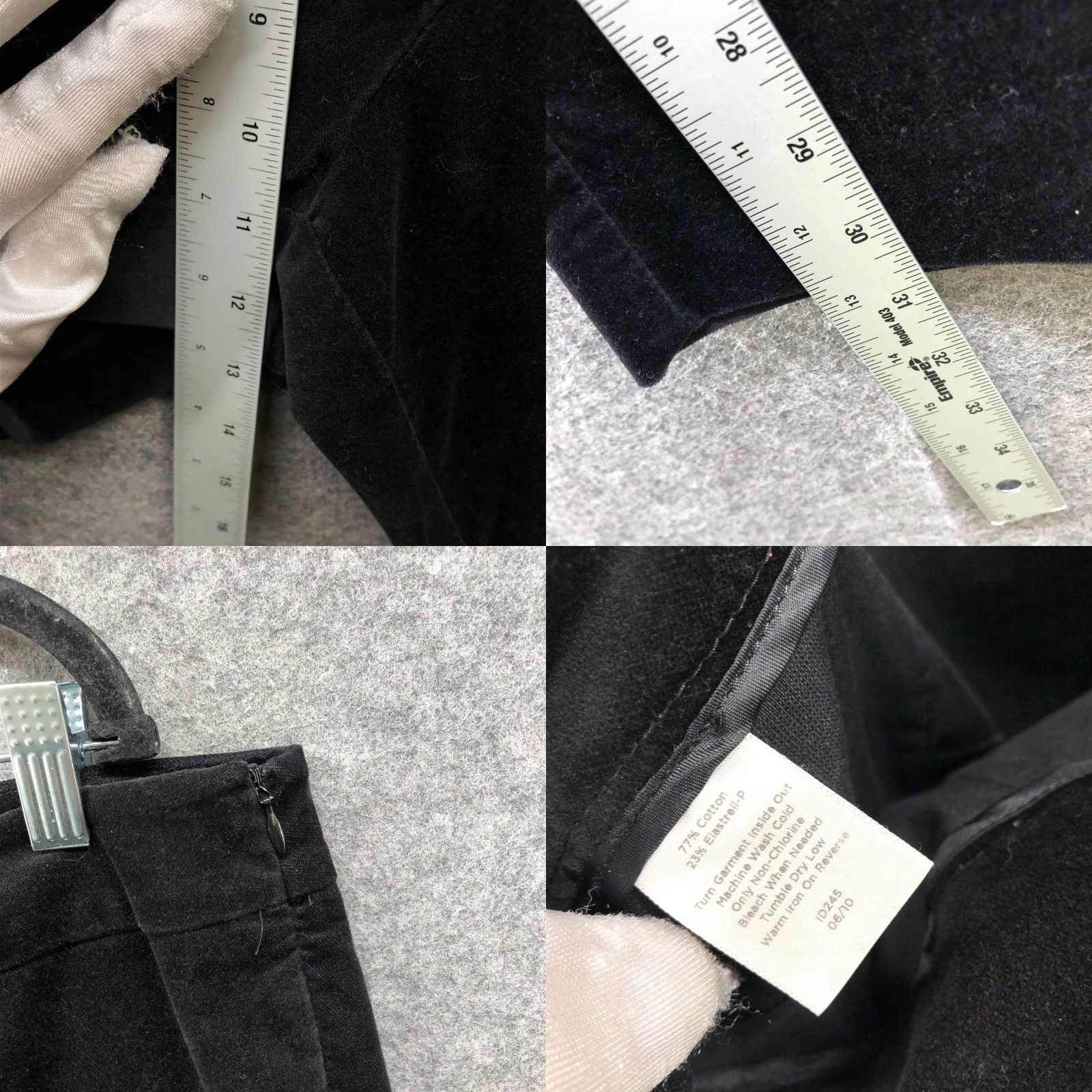 Talbots Talbots Pants Womens 16W Black Velvet Flat Front Side Zip Chatham Dress Workwear Mens? (Note: final answer provided as per constraints) Size 38" / US 16 / IT 52 - 8 Thumbnail