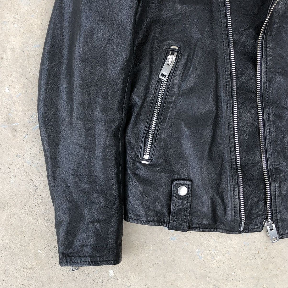 Vintage DIESEL Willcox Double Collar Leather Jacket