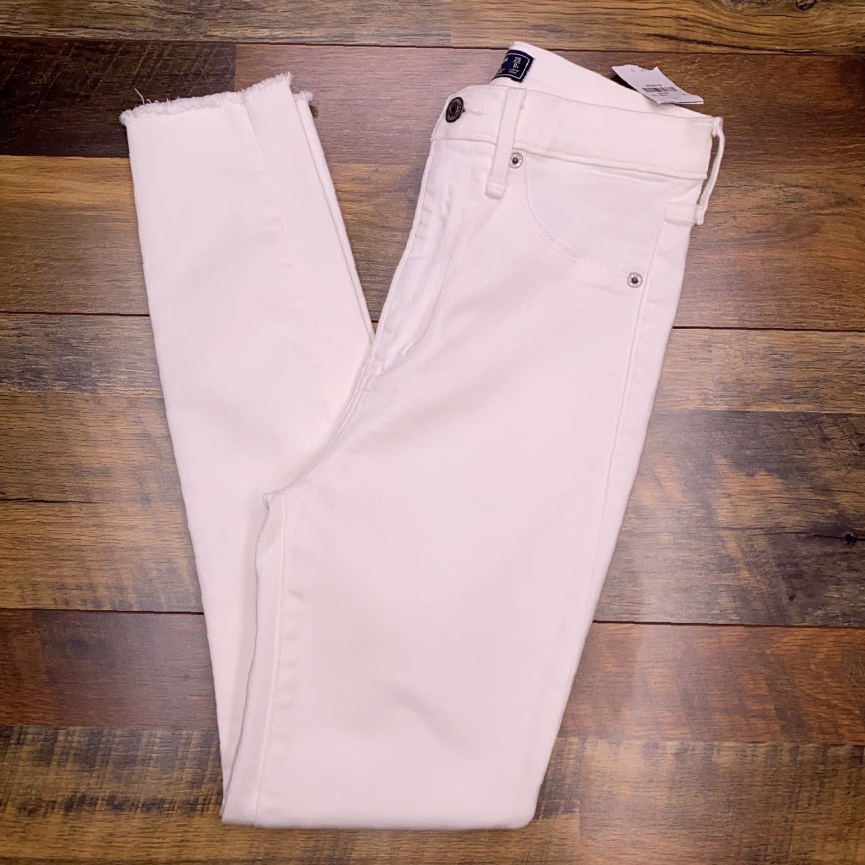 Abercrombie & Fitch Abercrombie & Fitch Jeans Slim Women 25 White High Rise Skinny 5-Pocket Stretch Denim Modern Size 42" / US 20 - 3 Thumbnail