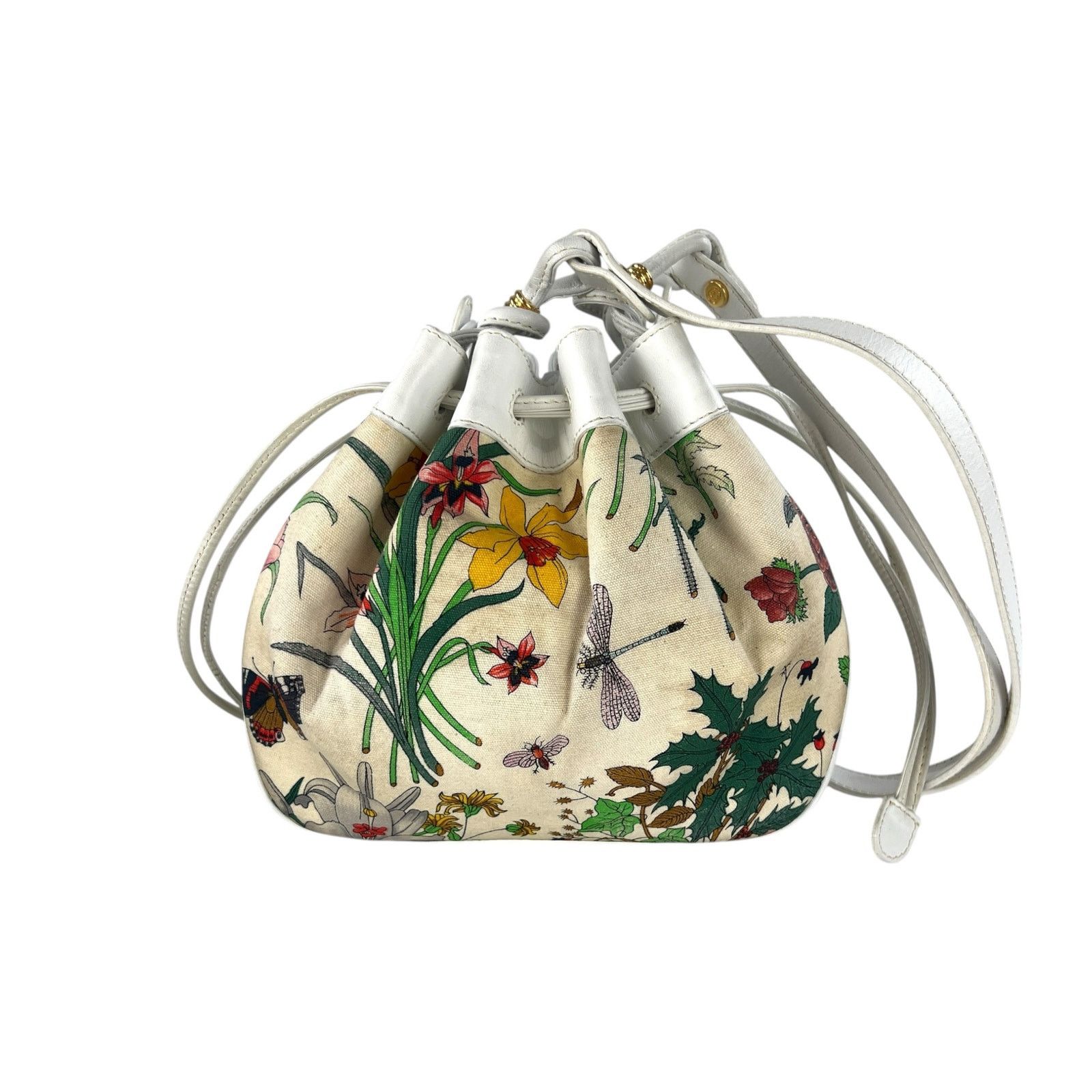 Gucci Gucci Vintage Flora Drawstring Crossbody Bag Size ONE SIZE - 2 Thumbnail