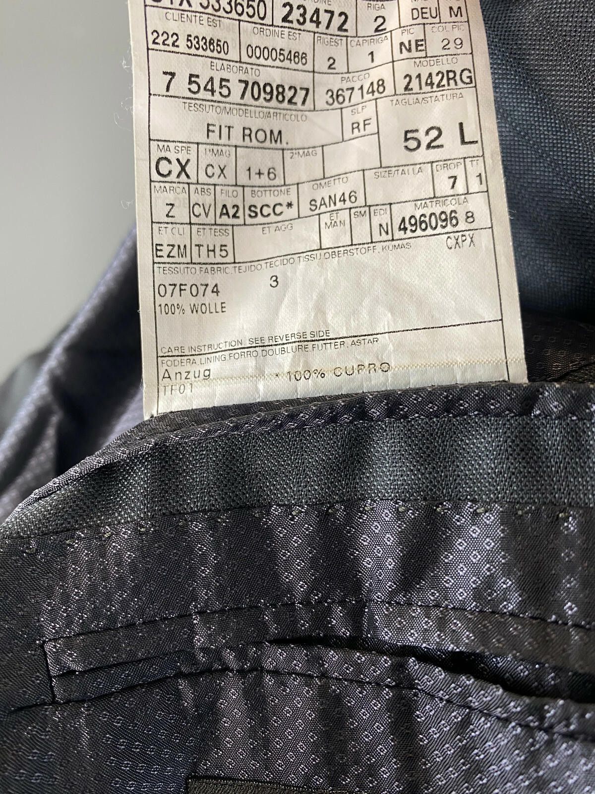 Ermenegildo Zegna Men Ermenegildo Zegna Su Misura Wool Sport Coat Size 52 / L Size 40R - 10 Thumbnail