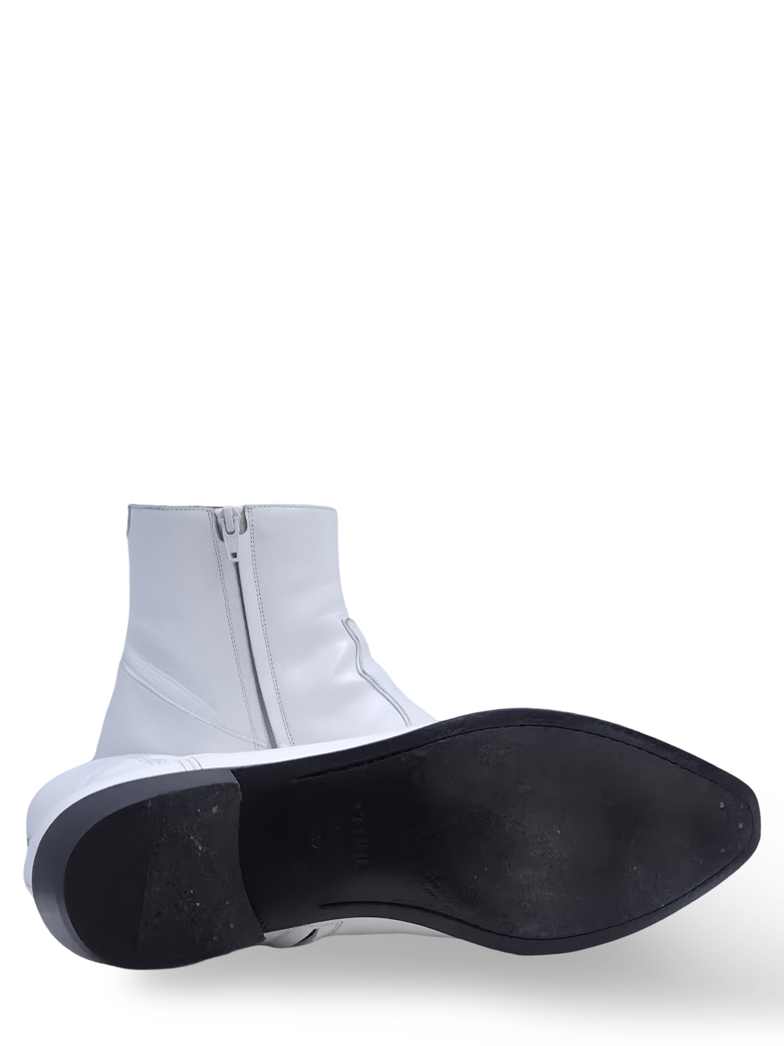 Celine Celine x Hedi Slimane SS19 White Leather Jacno Ankle Boots Size US 9 / EU 42 - 5 Thumbnail