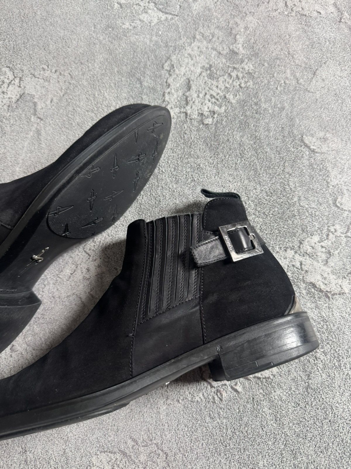 Other Cesare Paciotti 27.5cm suede black ankle boots shoes western Size US 9.5 / EU 42-43 - 2 Thumbnail