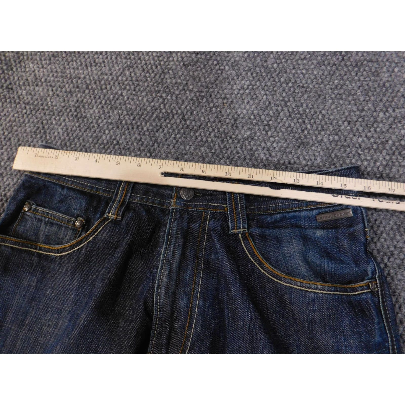 Denime Artful Dodger Jeans 32 Blue Bootcut Embellished Pockets Denim Hip Hop Style Mens Size US 32 / EU 48 - 7 Thumbnail