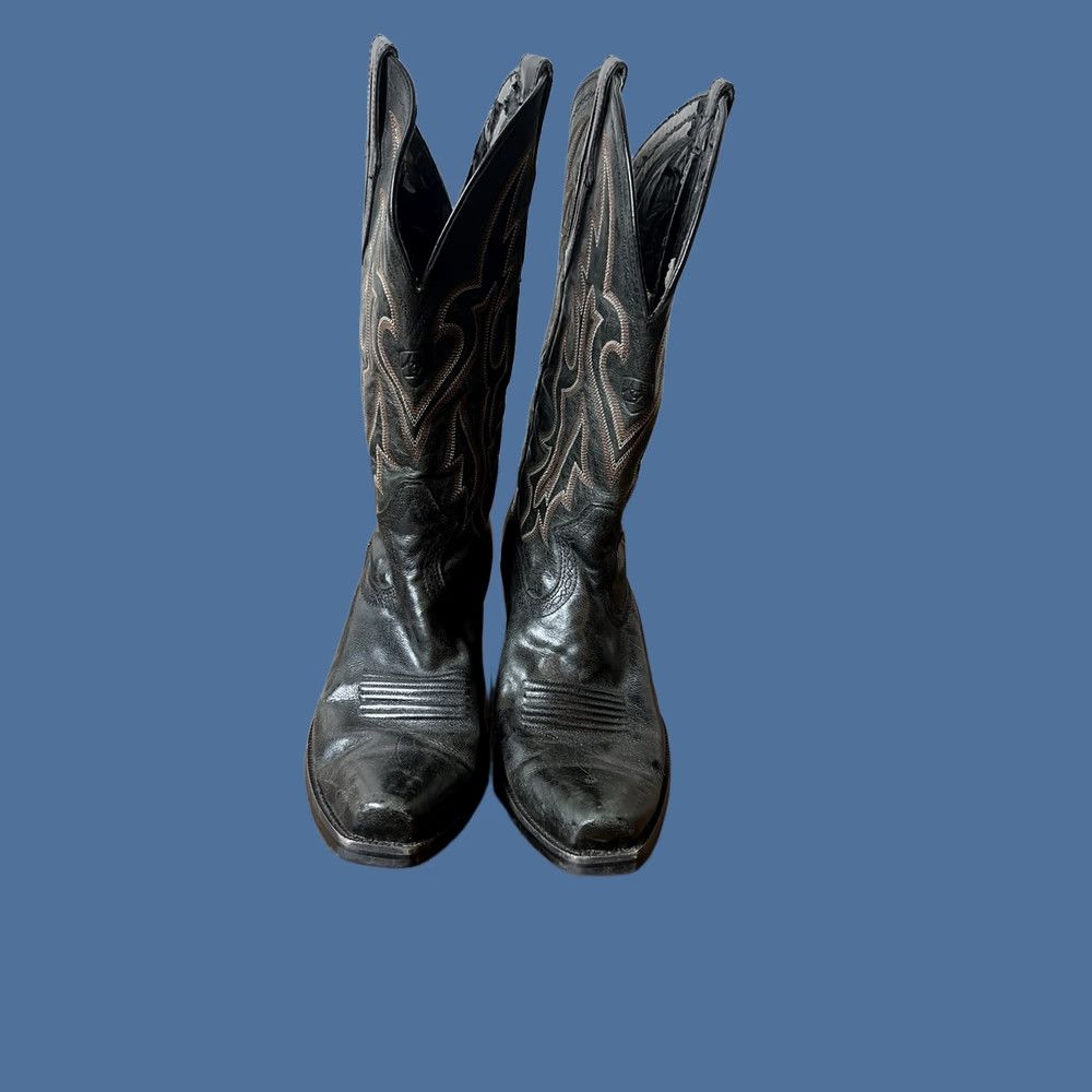 Ariat Ariat Black Leather Snip Toe Cowboy Boots Style #10005957 Mens 8D Western Boot, Mid-Calf Shaft, Leather Lining, Rubber Outsole, D Width Size US 8 / EU 41 - 1 Thumbnail