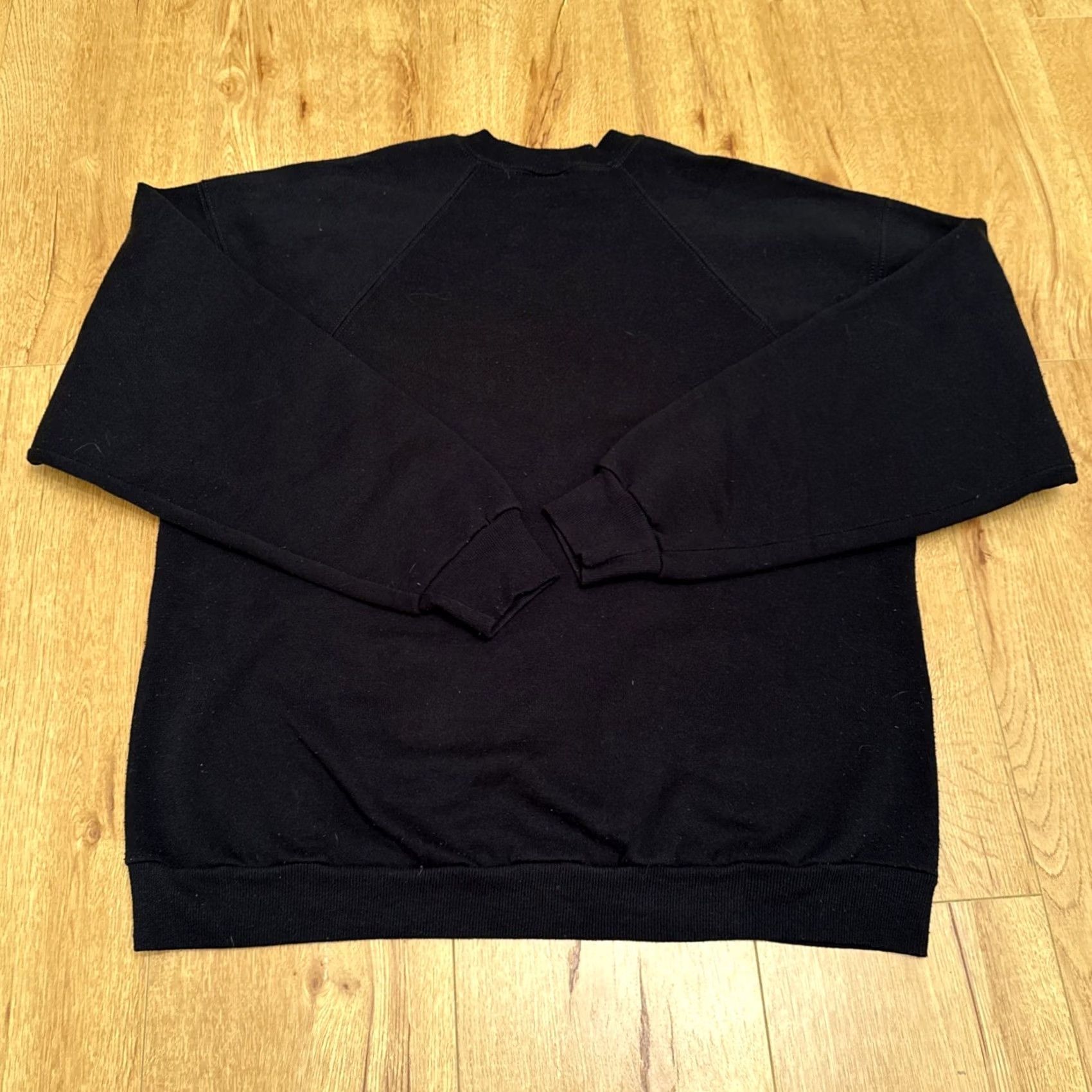 Jerzees VINTAGE Jerzees Ladies Crewneck Sweatshirt Abstract 90s USA Floral Puff Paint L Black Size L / US 10 / IT 46 - 7 Thumbnail