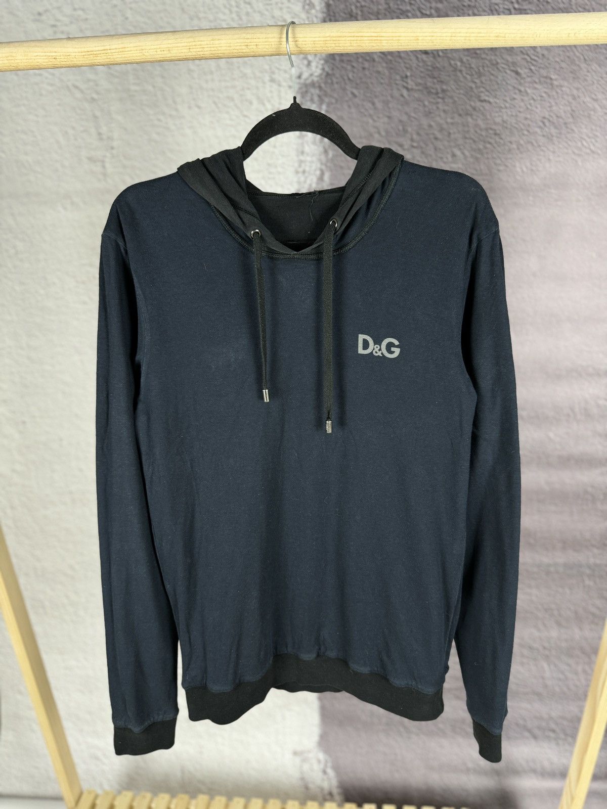 Dolce & Gabbana Dolce & Gabbana reversible black/navy hoodie embroidery logo Size US S / EU 44-46 / 1 - 1 Thumbnail
