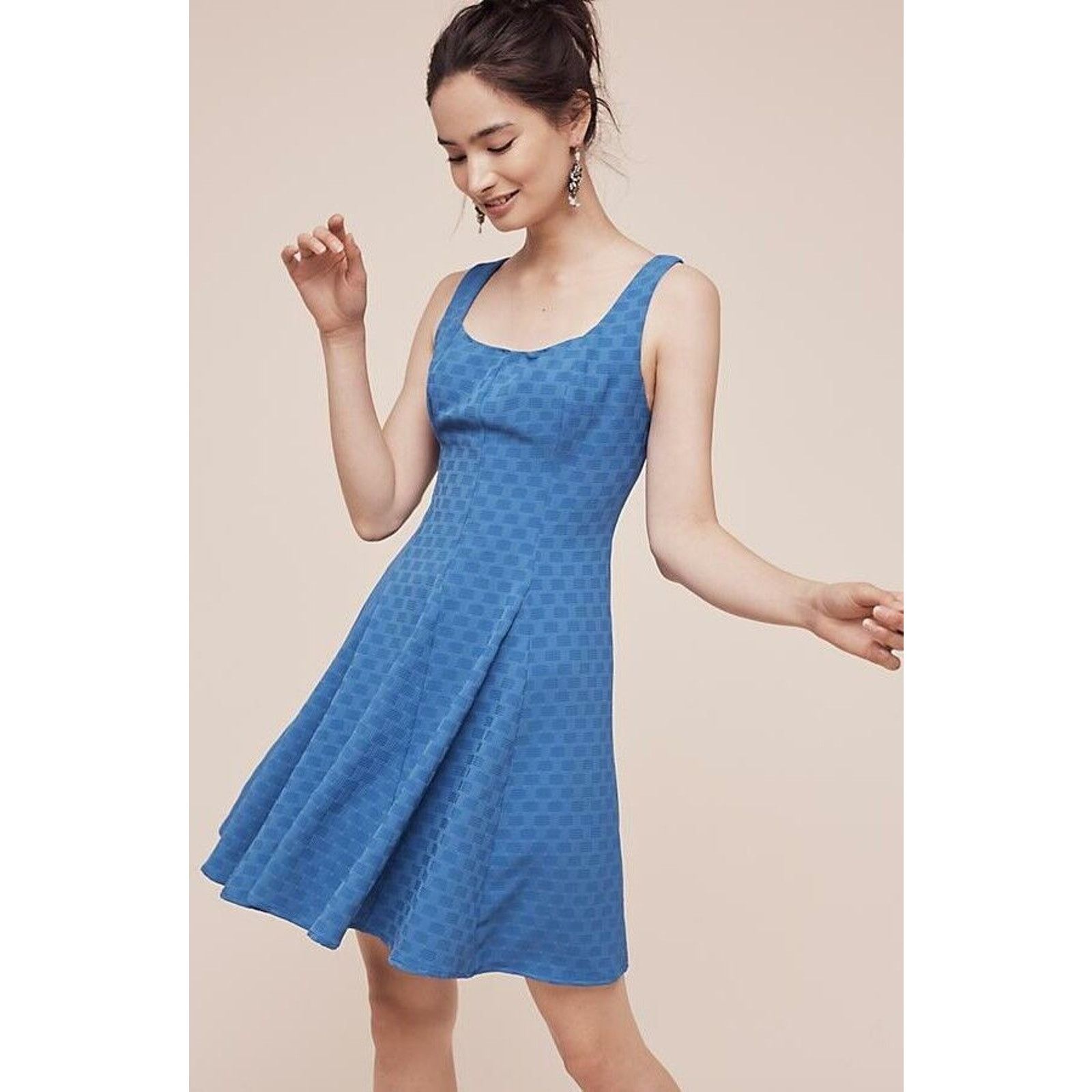 Anthropologie New Anthropologie Bleu de Jour Textured Mini Dress E Franco Size XS / US 0-2 / IT 36-38 - 1 Thumbnail