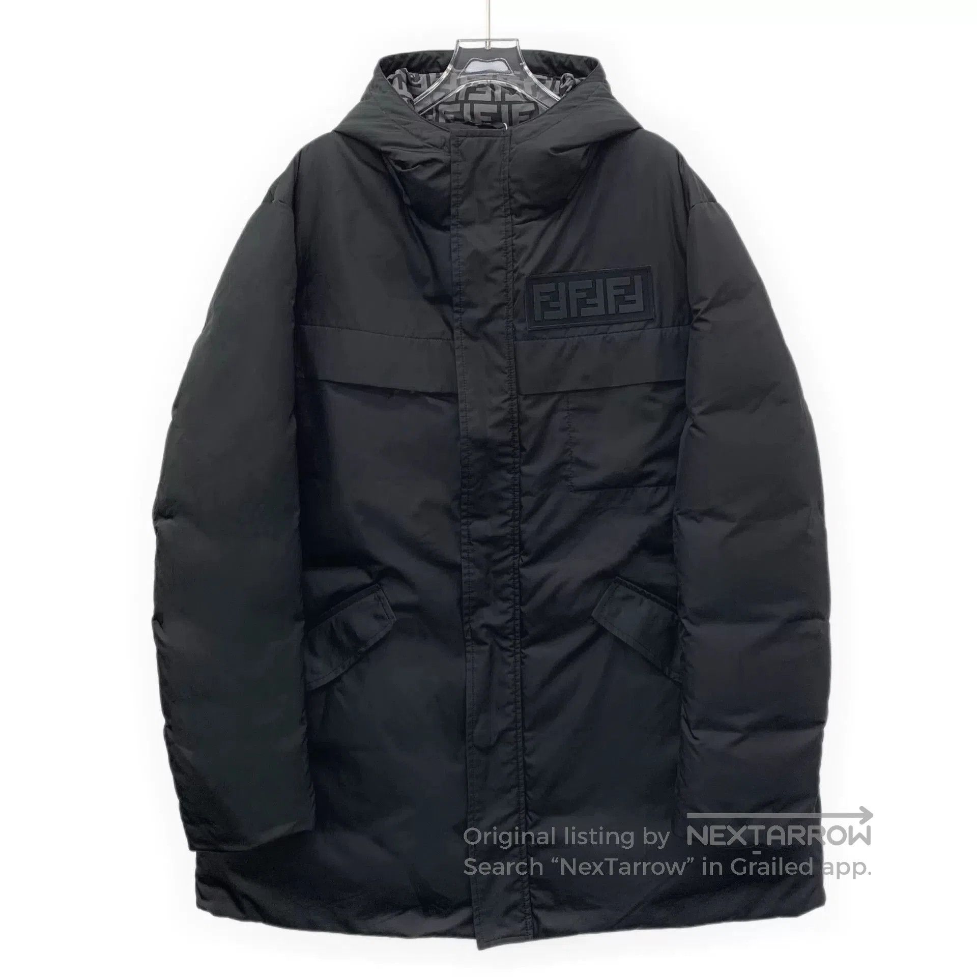 Fendi Fendi Black Logo Down Jacket. Size US M / EU 48-50 / 2 - 1 Thumbnail