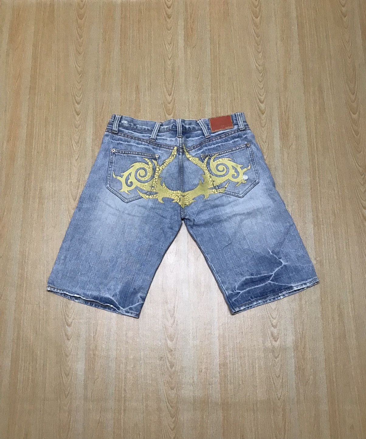 Japanese Brand Vintage Japan G-Land Edge Distressed Denim Pants Big Skulls Size US 32 / EU 48 - 1 Thumbnail