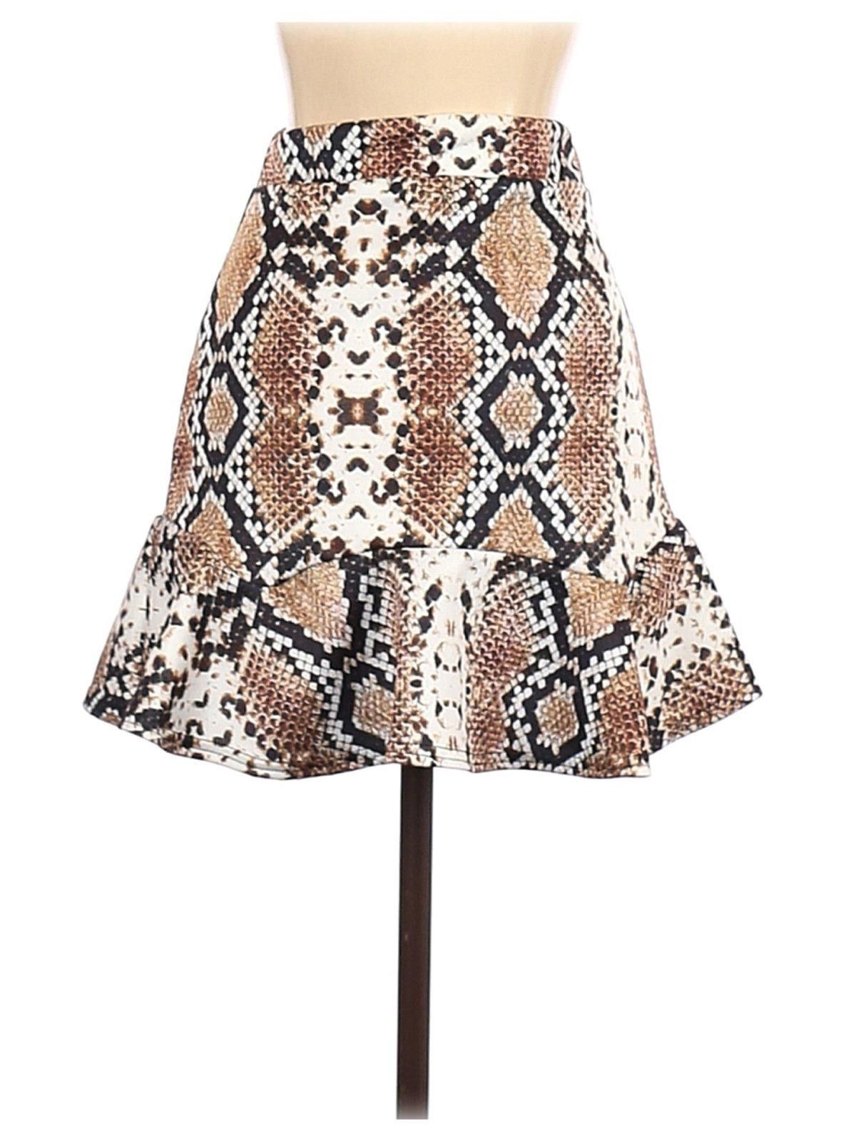 Designer Nasty Gal Cheetah Print Skirt Size 28" / US 6 / IT 42 - 2 Thumbnail
