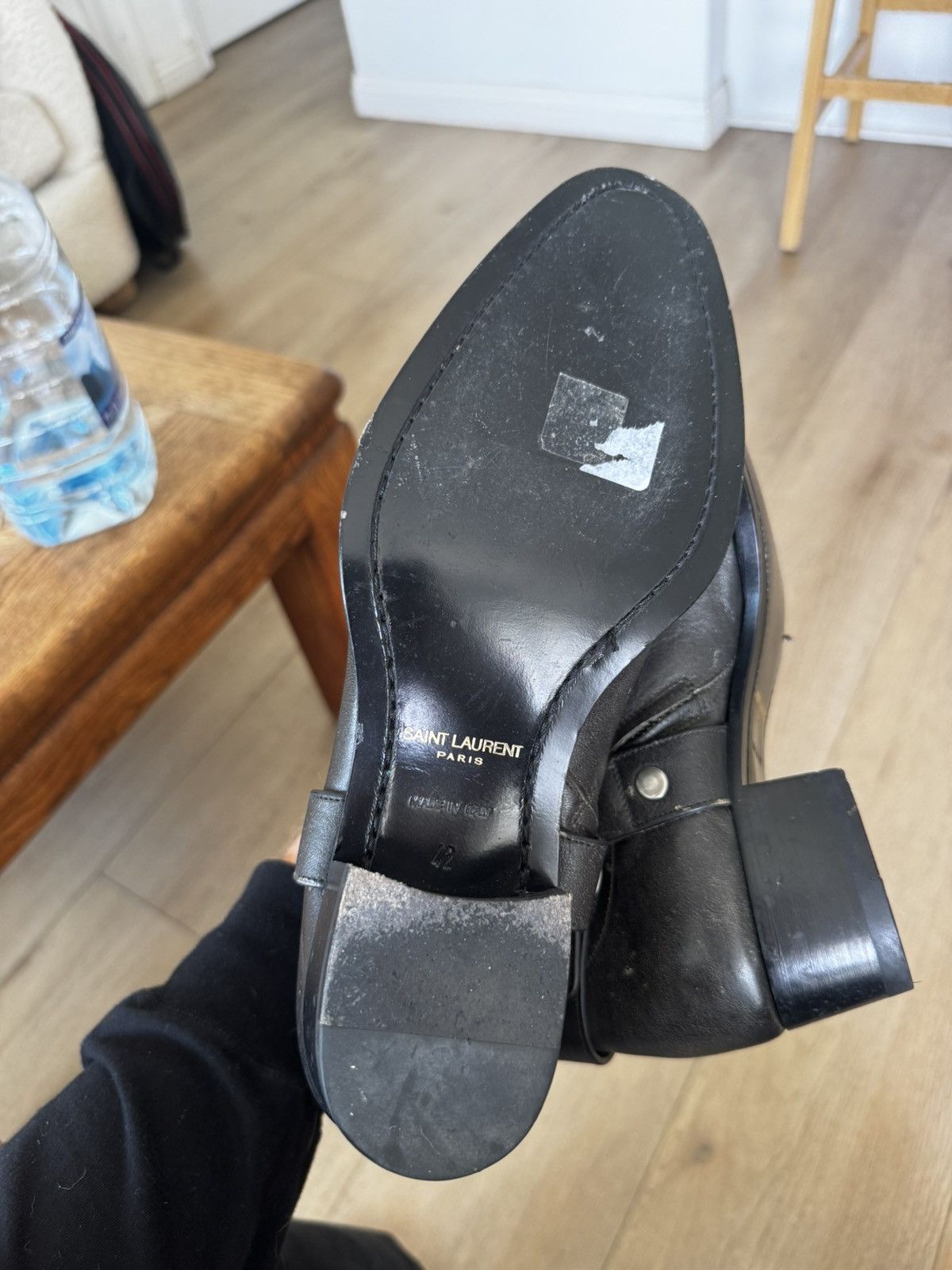 Saint Laurent Paris Black Harness Wyatts Size US 12 / EU 45 - 5 Thumbnail