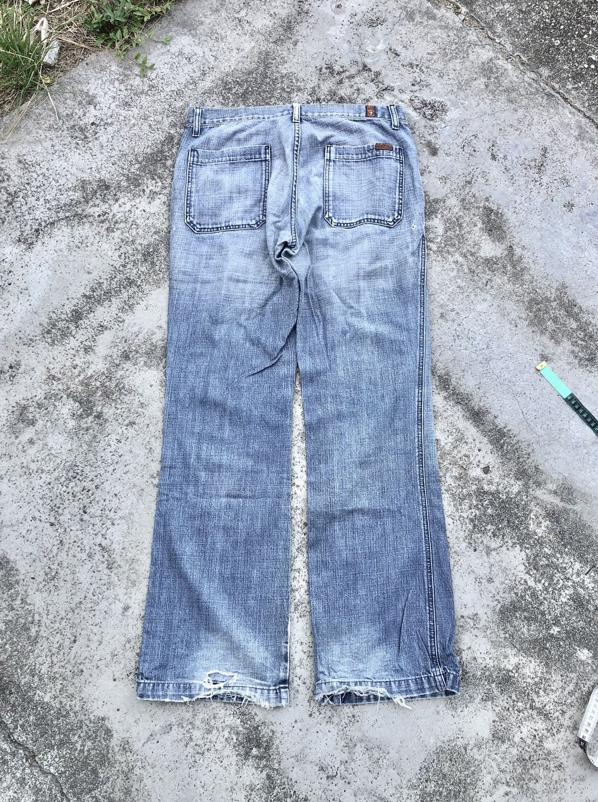 Vintage FLARED⚡️VINTAGE 7 FOL ALL MANKIND DISTRESSED DENIM Size US 32 / EU 48 - 4 Thumbnail