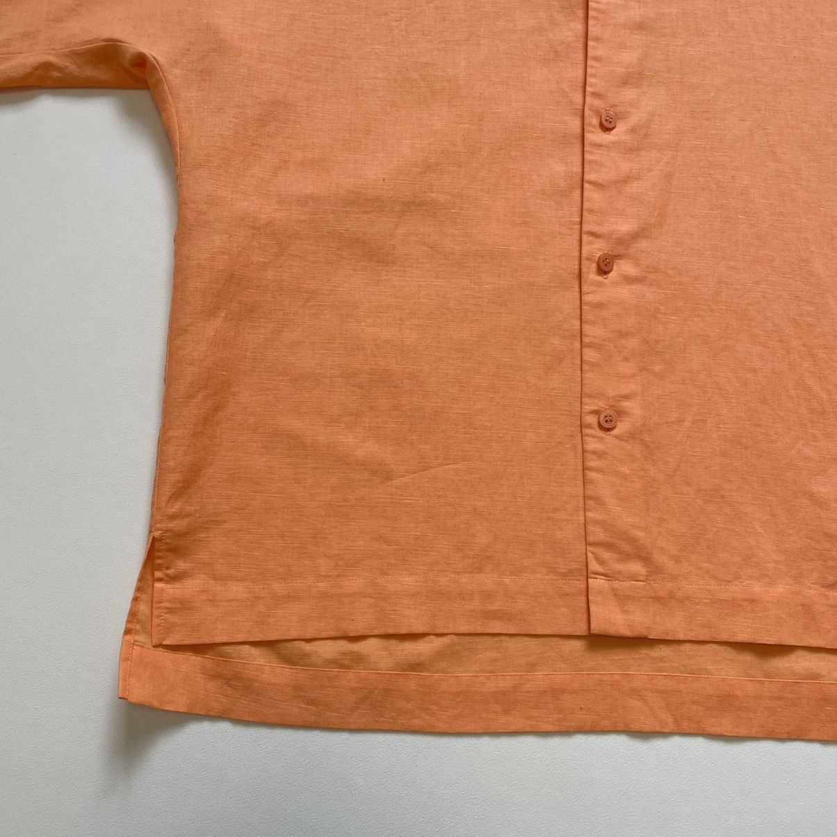 Pleats Please Issey Miyake Coral Orange Curved Sleeve Shirt Size US M / EU 48-50 / 2 - 8 Thumbnail