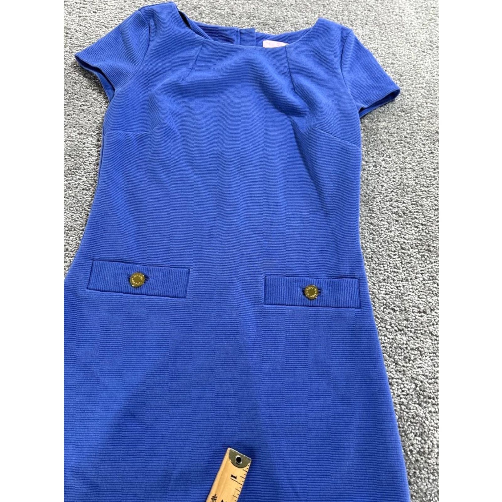 Lilly Pulitzer Lilly Pulitzer Dress Womens Xxs Blue Knit Bodycon Size XXS / US 00 / IT 34 - 5 Thumbnail