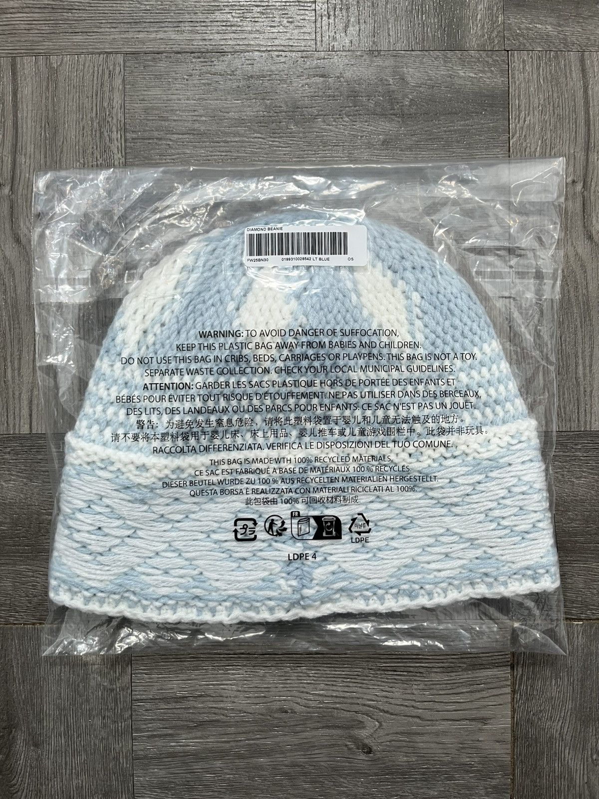 Supreme Diamond Beanie Light Blue
