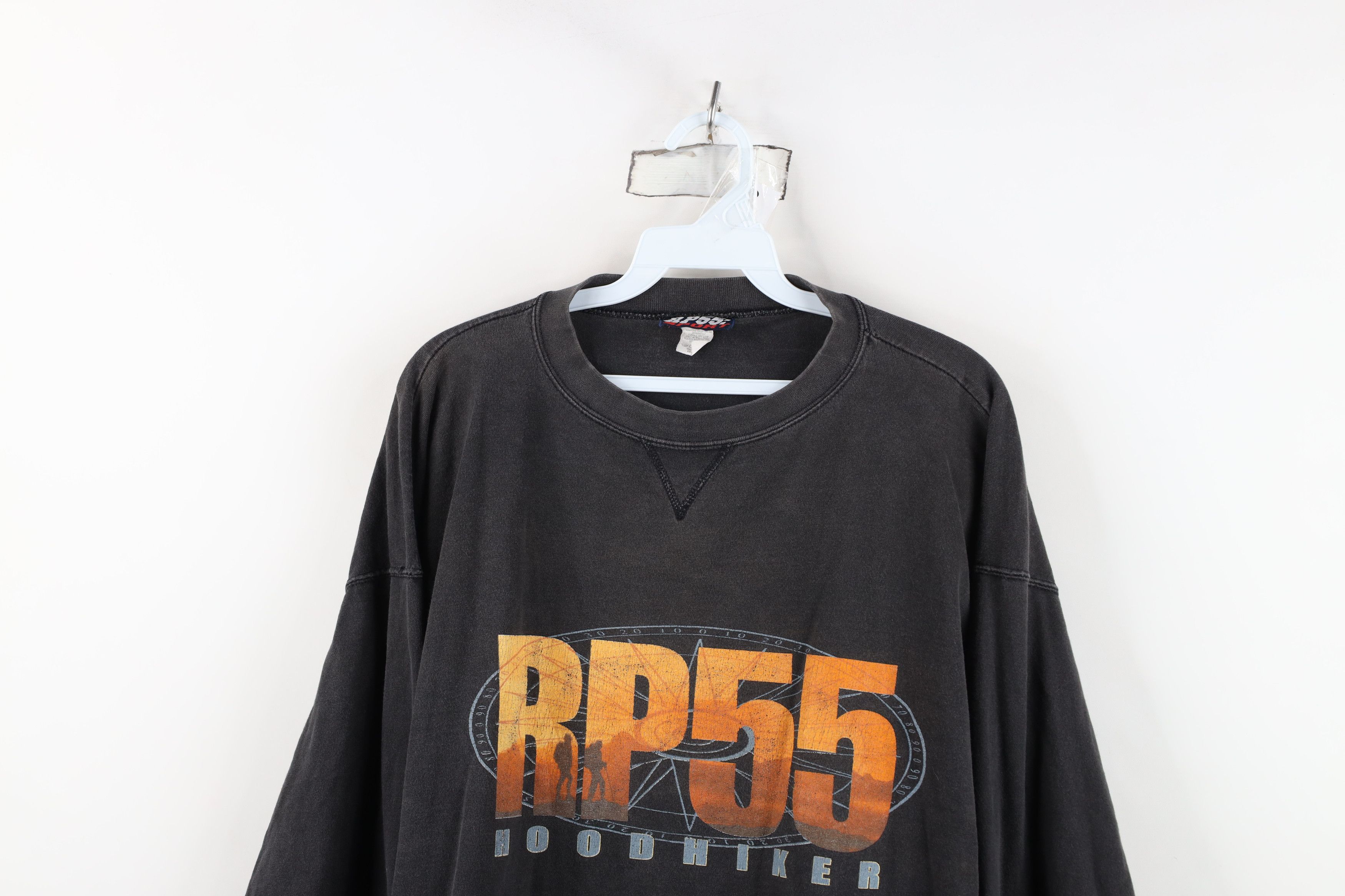 Vintage Vintage 90s Streetwear Hood Hiker Long Sleeve T-Shirt Black Size US XXL / EU 58 / 5 - 2 Thumbnail