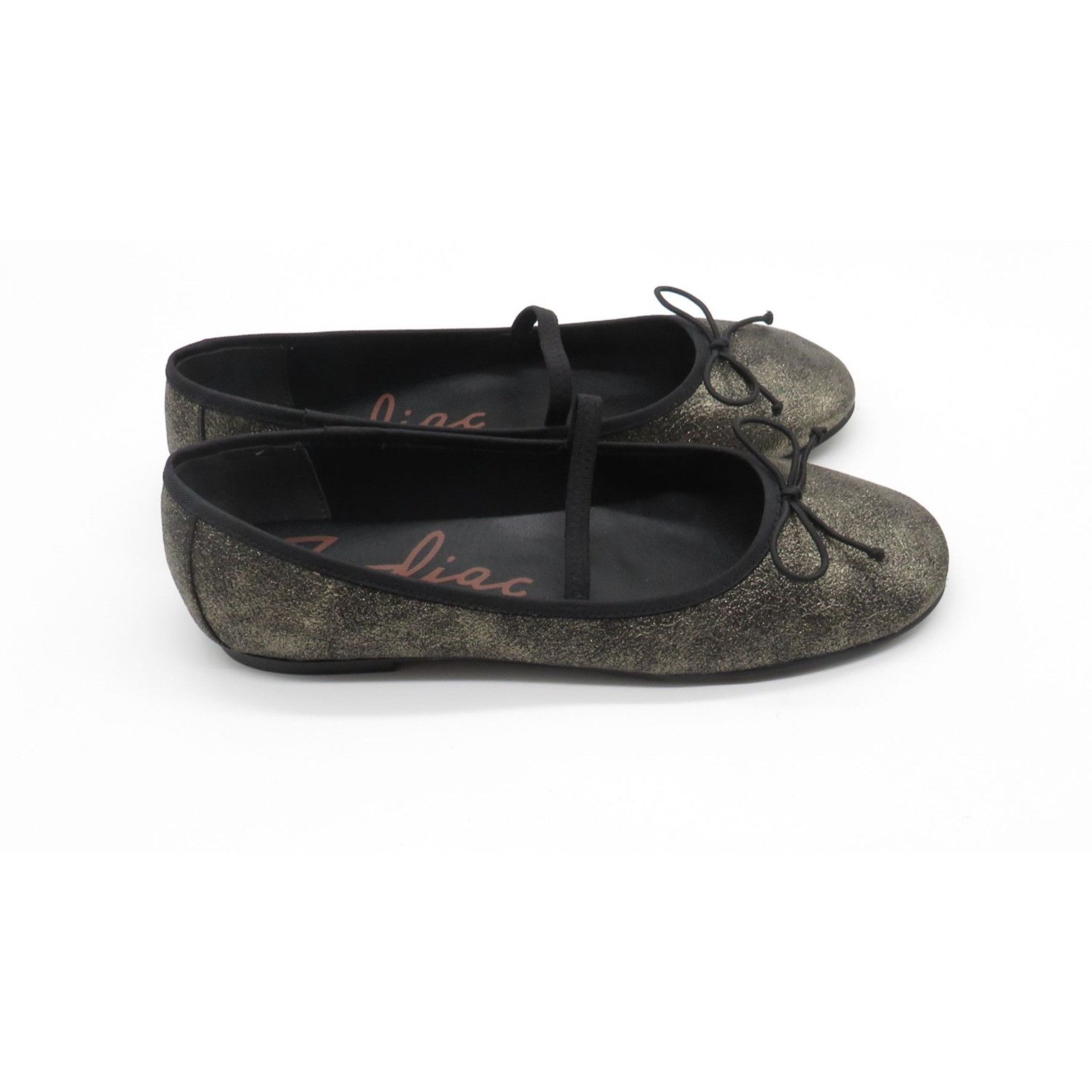 Other Zodiac Women's Glittery Black Ballet Flats With Bow Detail S Size US 7.5 / IT 37.5 - 1 Thumbnail