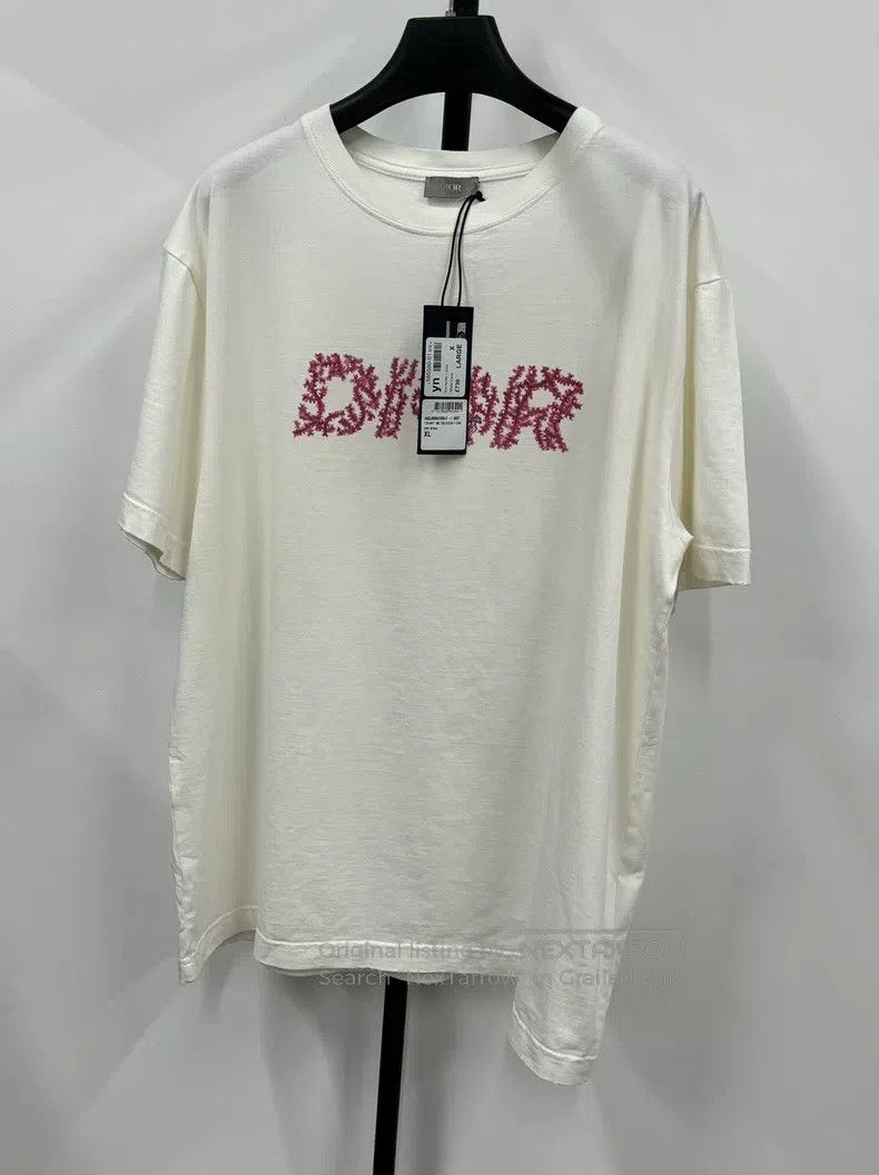 Dior SS24 Logo letter print loose round neck straight shor