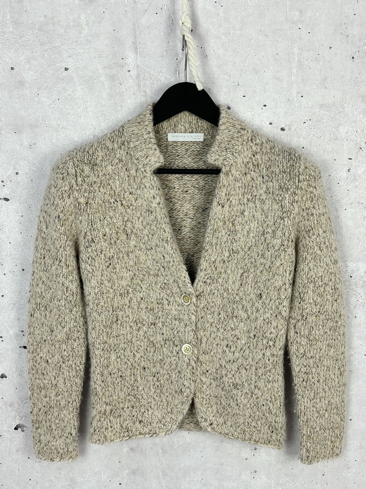 Fabiana Filippi Fabiana Filippi Made in Italy Knit Alpaca Blazer Jacket Size XS / US 0-2 / IT 36-38 - 1 Thumbnail