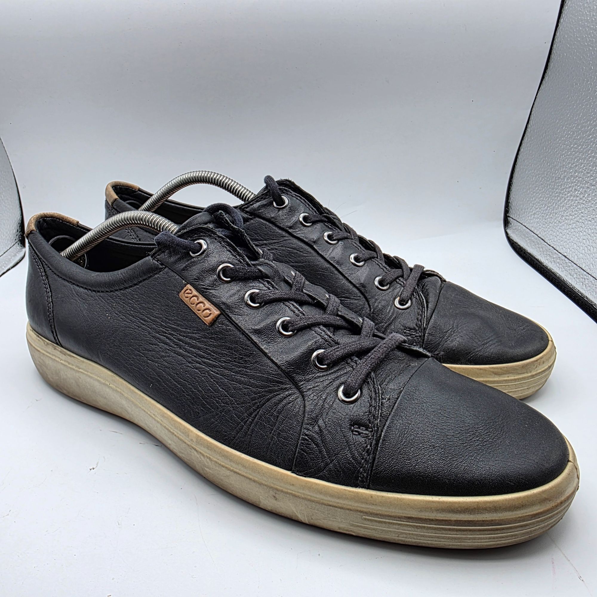 Ecco ECCO Soft 7 Mens Size 13 Black Leather Lace Up Shoes Walking Size US 13 / EU 46 - 1 Thumbnail