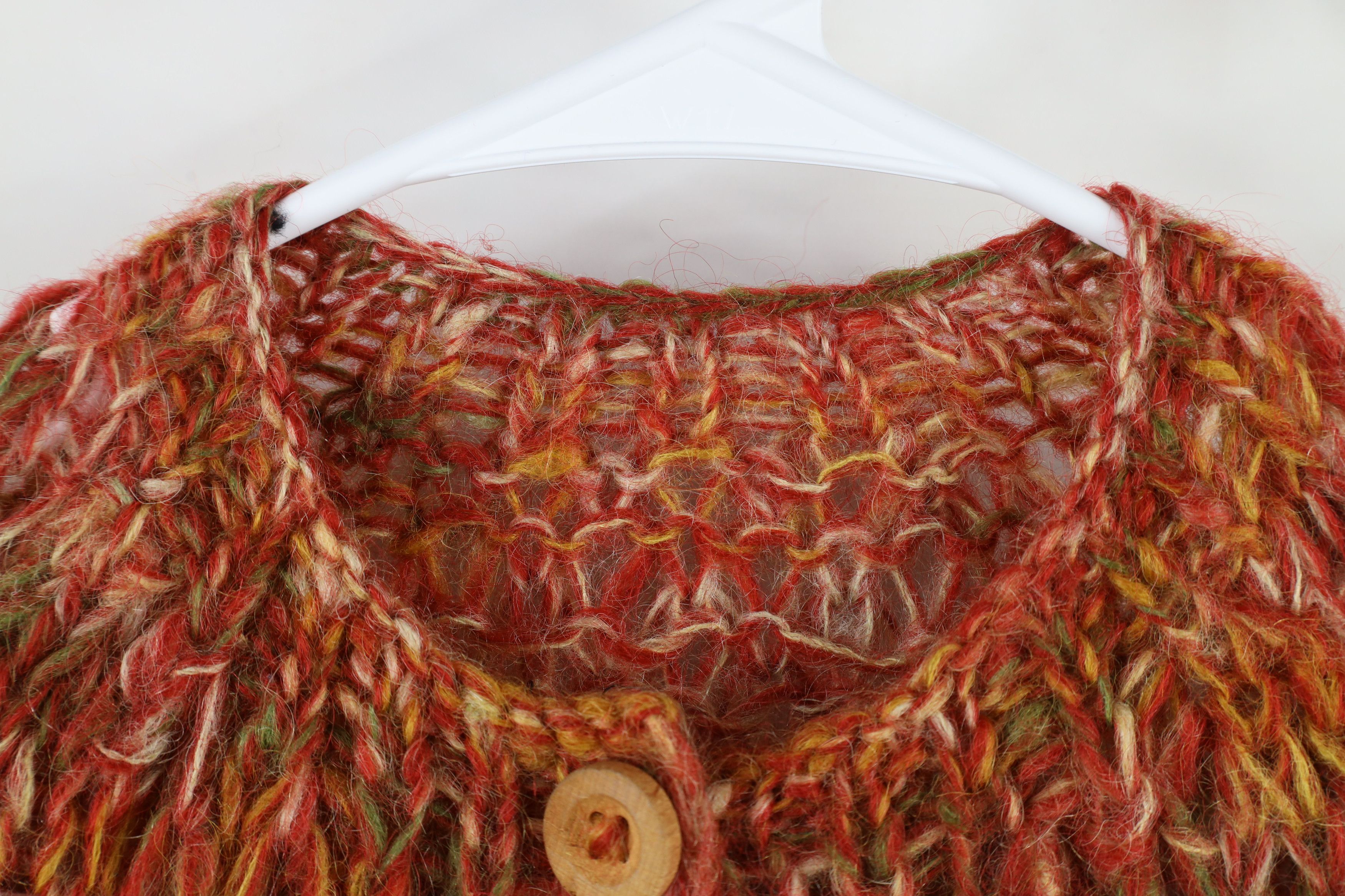 Vintage Vintage 60s 70s Streetwear Blend Crochet Cardigan Sweater Size L / US 10 / IT 46 - 5 Thumbnail
