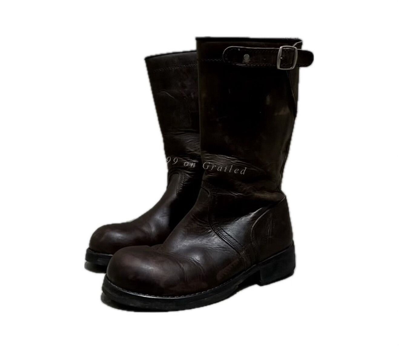 Vintage 1990s True Vintage Wehrmacht Leather Boots Size US 8.5 / EU 41-42 - 1 Thumbnail