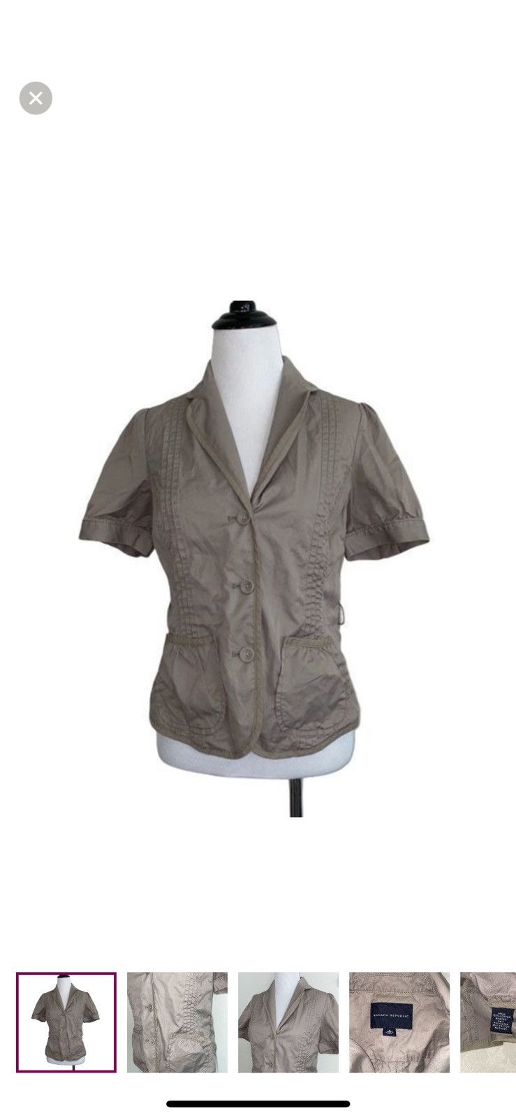 Banana Republic Banana republic short sleeved button blazer size 2 Size XS / US 0-2 / IT 36-38 - 1 Thumbnail