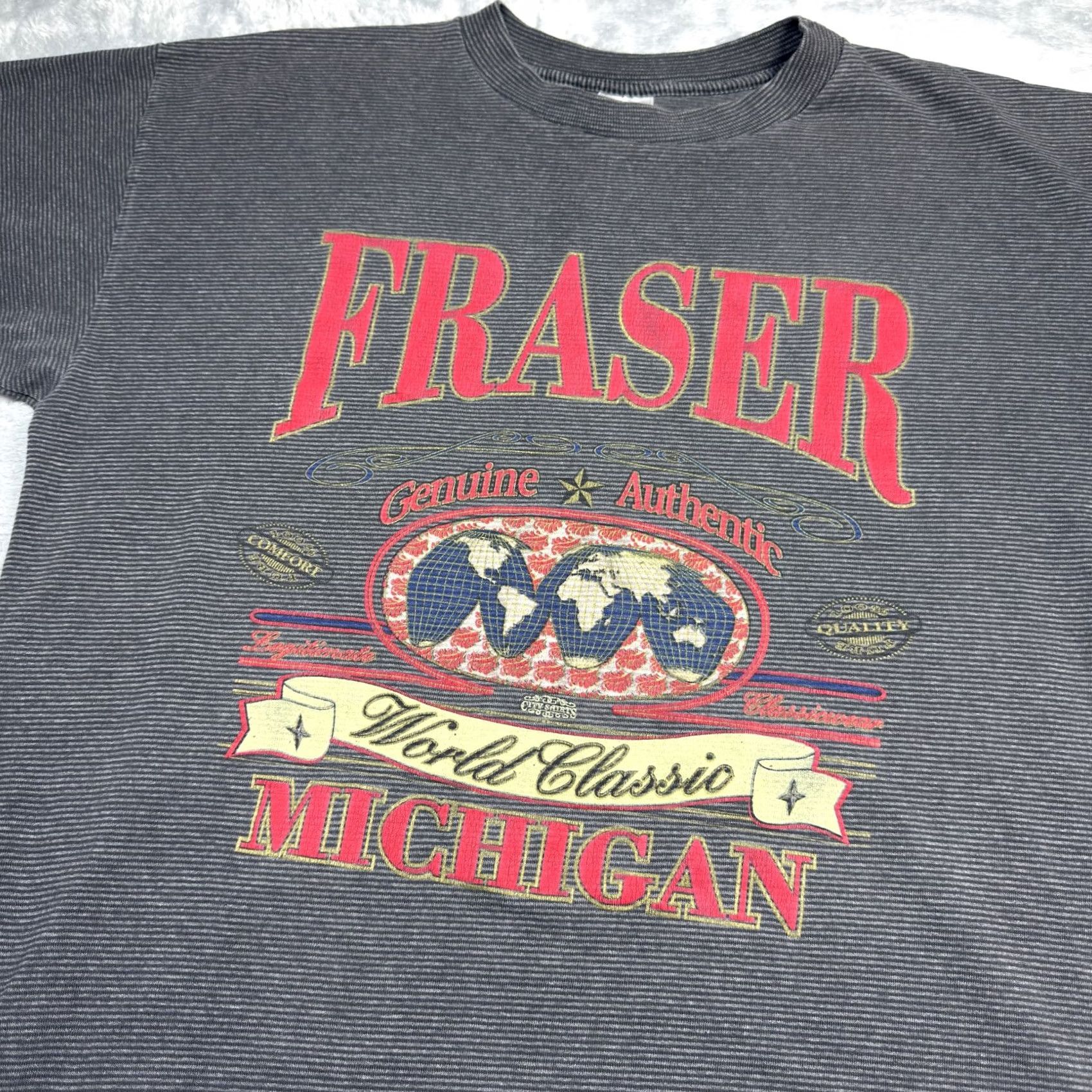 Vintage VINTAGE Fraser Shirt Mens XL Gray Michigan Graphic World Classic Miller USA 90s Size US XL / EU 56 / 4 - 2 Thumbnail