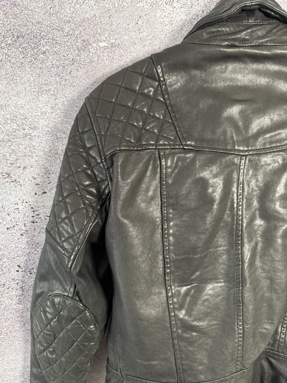 Allsaints All Saints Leather Jacket Women’s Uk 14 Black Lamb Papin Size L / US 10 / IT 46 - 17 Thumbnail