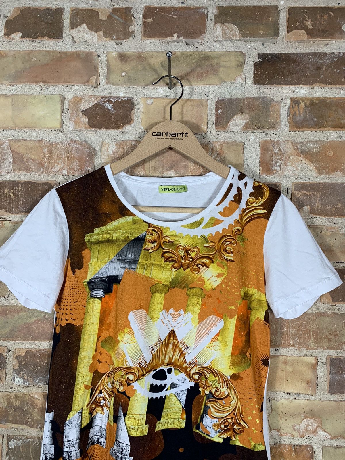 Versace × Versace Jeans Couture VERSACE Fullprint T Shirt Tee All Over Print Aop Drip Style Size L / US 10 / IT 46 - 2 Thumbnail